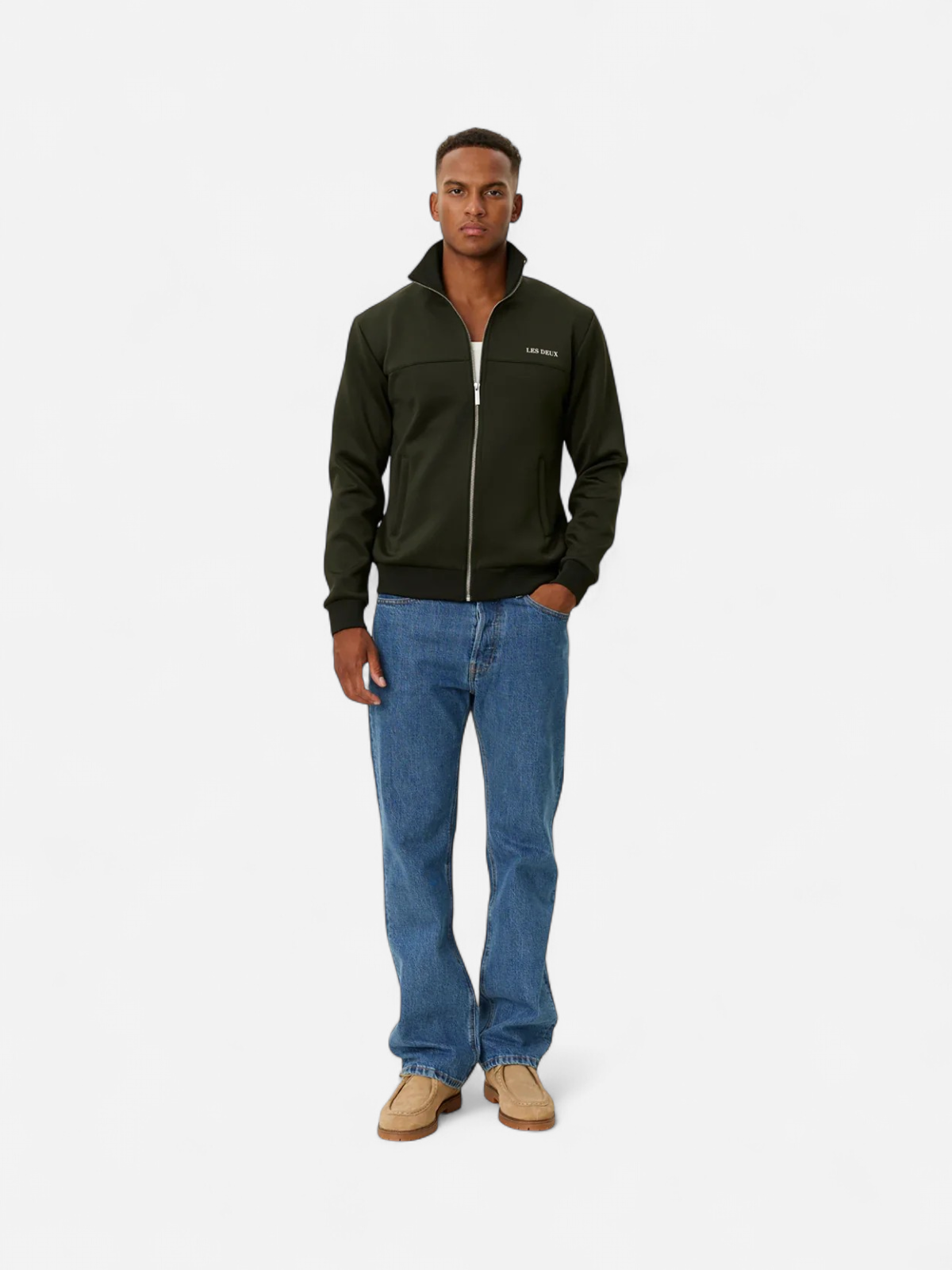 LES DEUX Miesten Takki BALLIER TRACK JACKET Tummanvihreä - Kekäle.fi