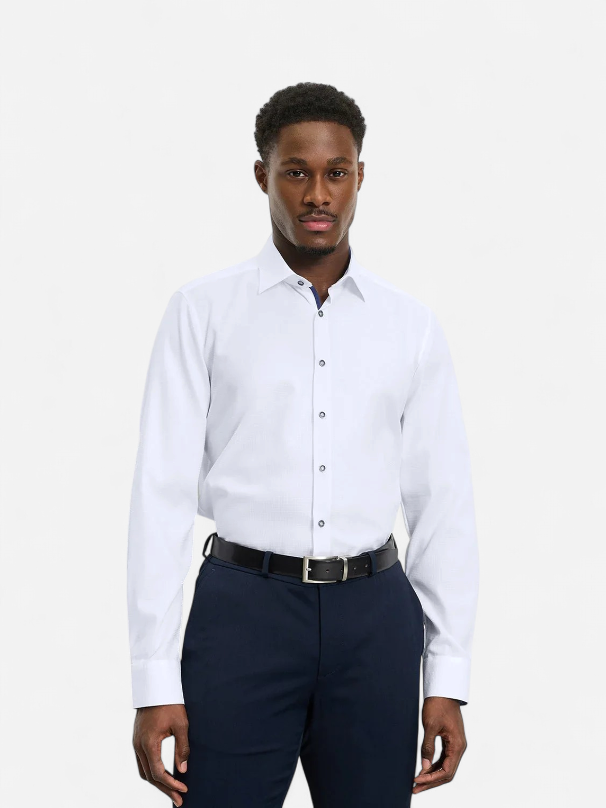 Olymp kauluspaita Level 5 Body Fit Contrast Trim Floral, valkoinen - Kekäle.fi