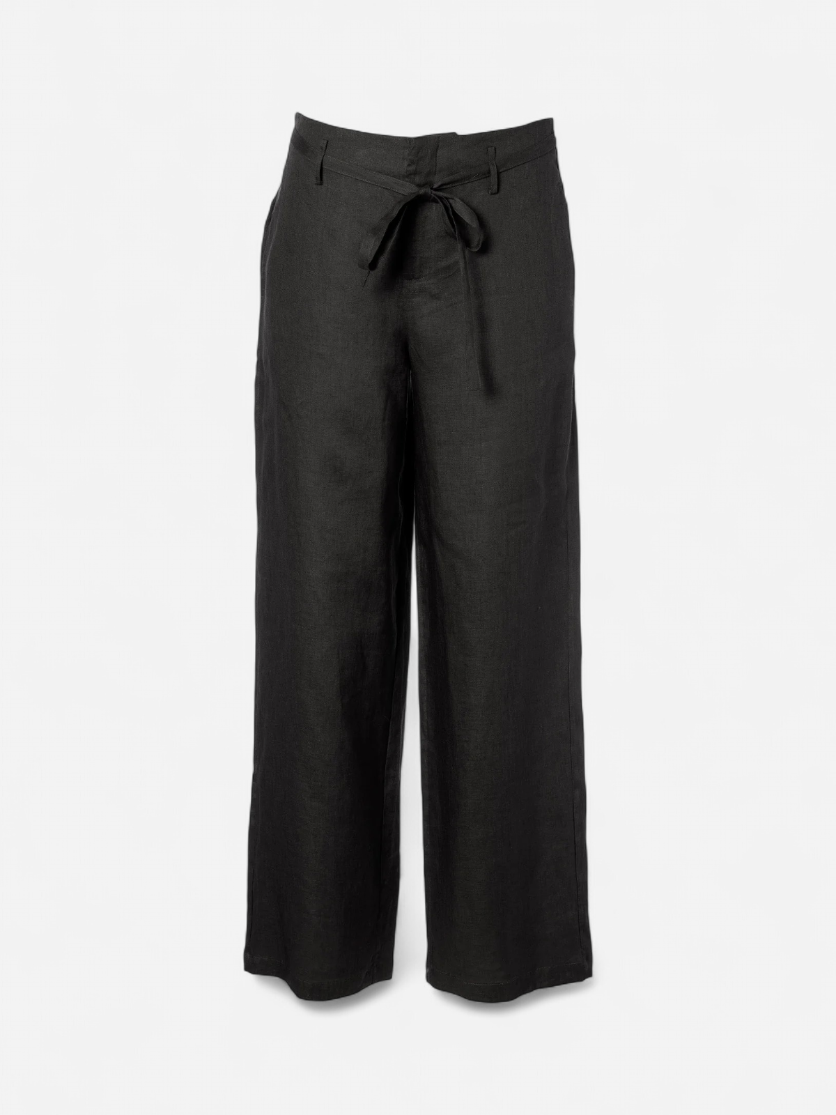 JcSophie naisten pellavahousut Loire Trousers, musta - Kekäle.fi