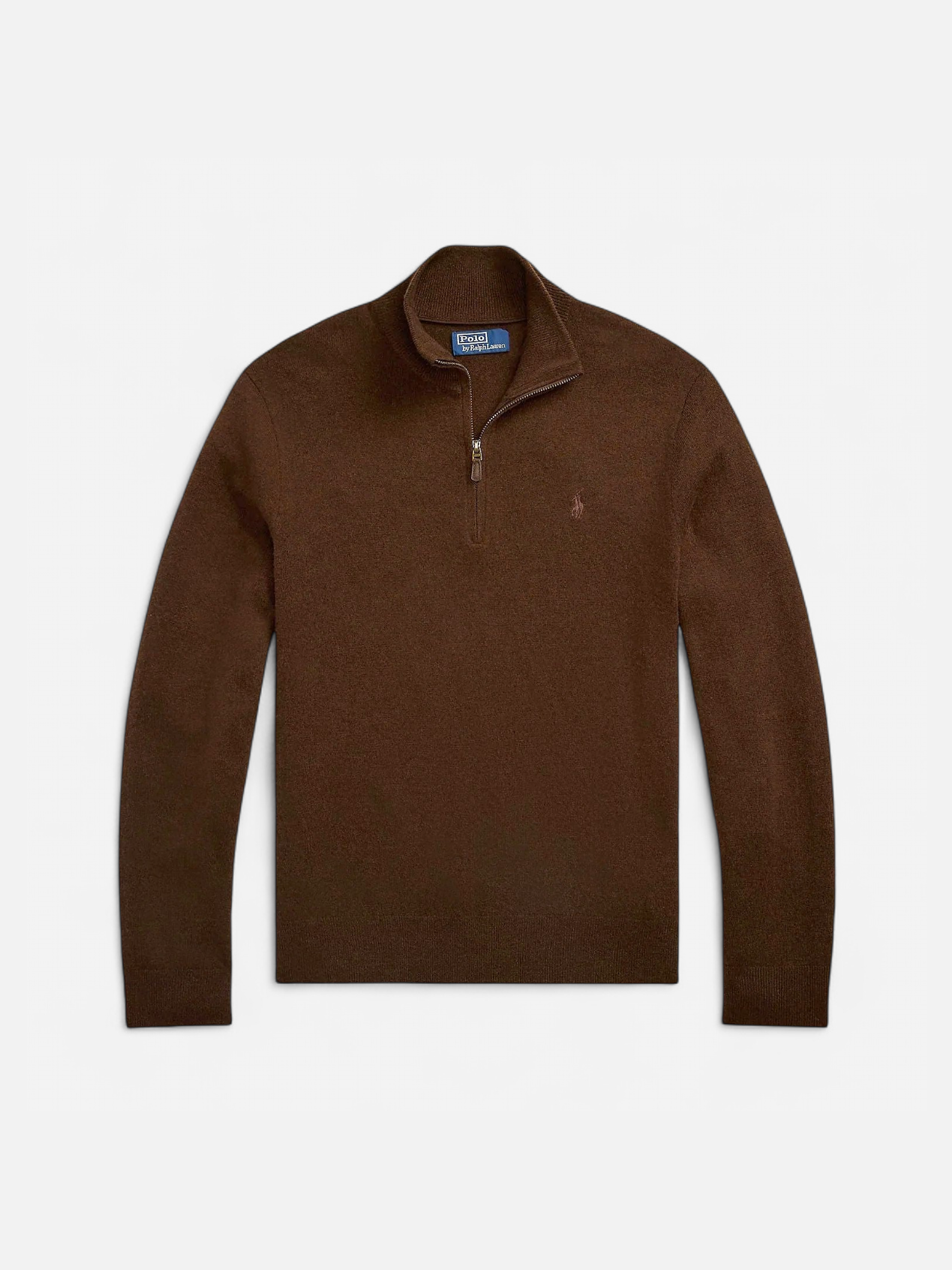 Polo Ralph Lauren Miesten Neulepusero LS HZ PP-LONG SLEEVE-PULLOVER, tummanruskea - Kekäle.fi