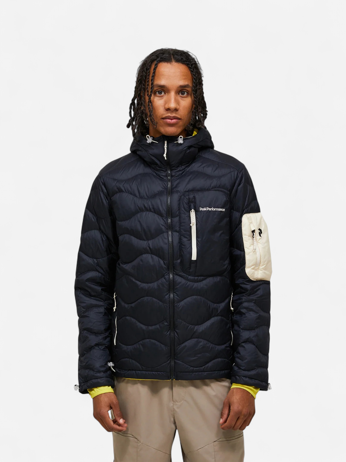 M HELIUM UTILITY DOWN HYBRID HOOD JACKET MUSTA - Kekäle.fi