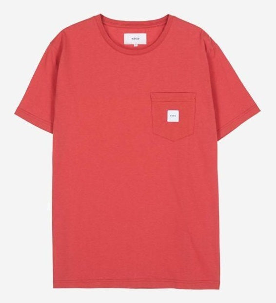 Makia Miesten T-paita, Square Pocket T-Shirt Punainen