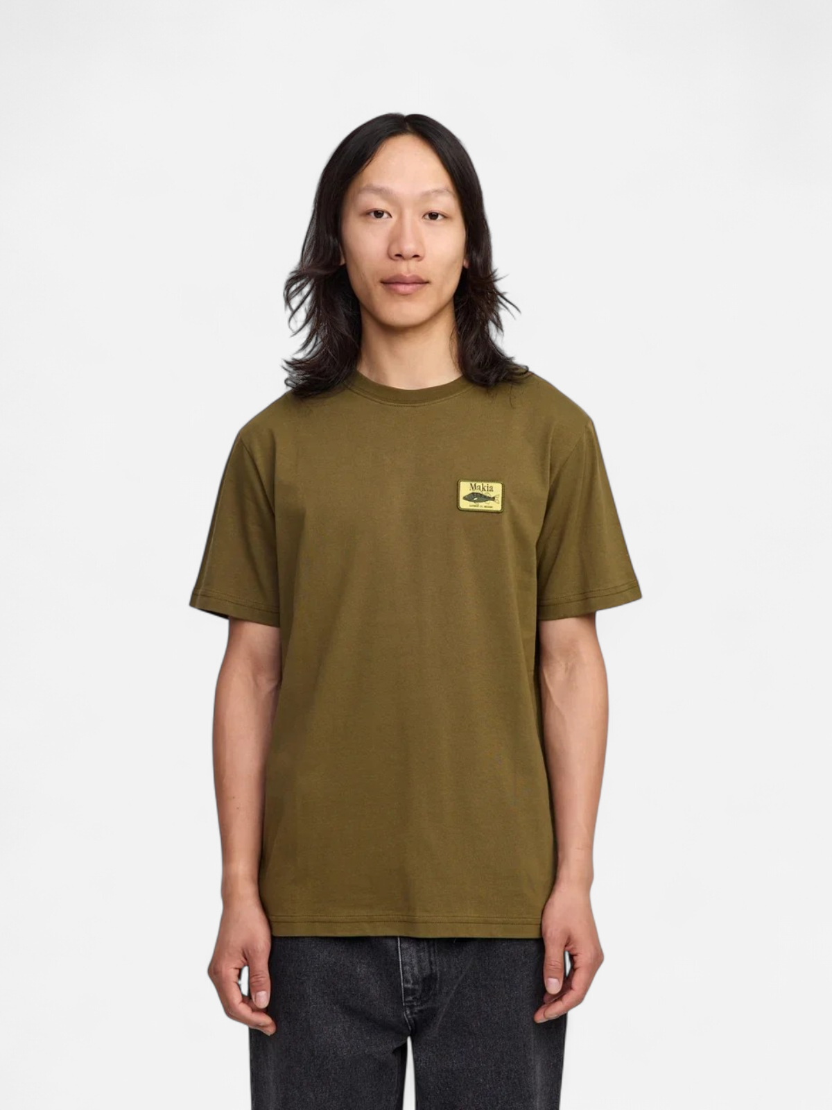 Makia miesten T-paita Abborre T-shirt, Khaki - Kekäle.fi