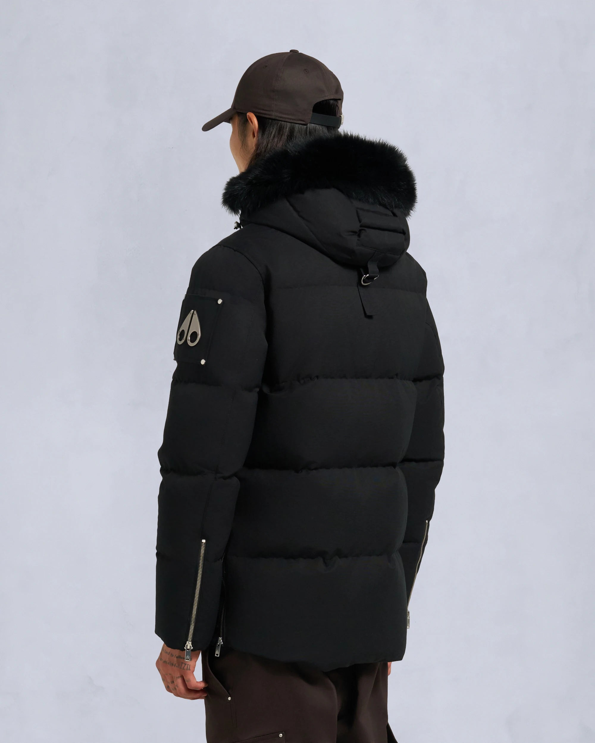 Moose Knuckles miesten untuvatakki Original Shearling Trim 3Q Jacket, musta