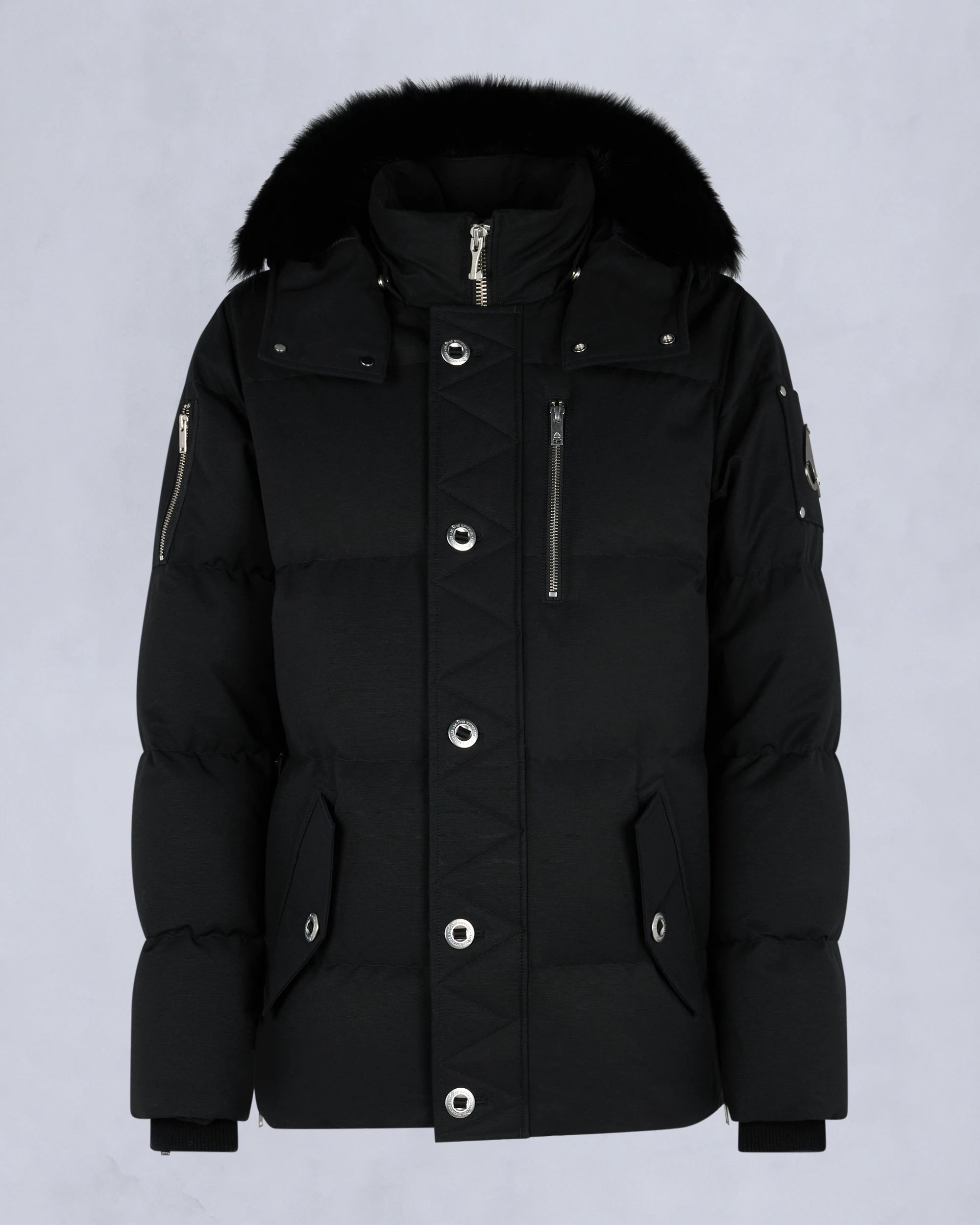 Moose Knuckles miesten untuvatakki Original Shearling Trim 3Q Jacket, musta