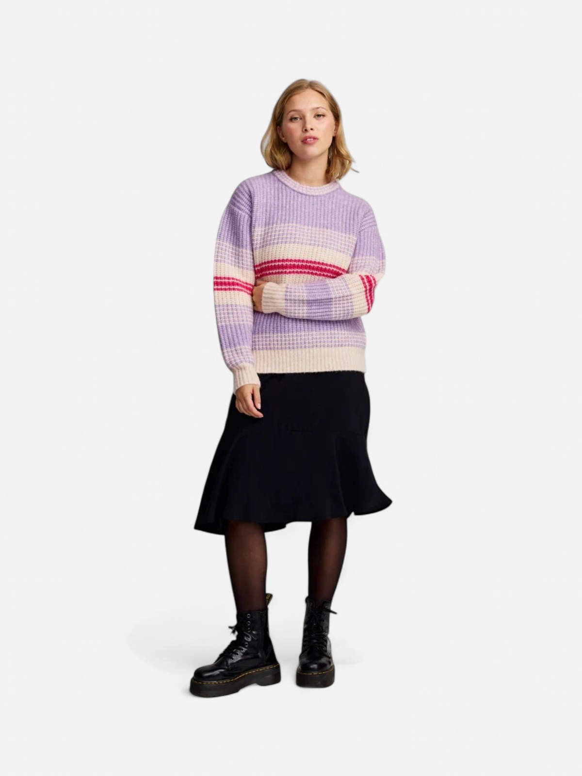 Makia naisten neulepusero MABEL KNIT, monivärinen raita - Kekäle.fi
