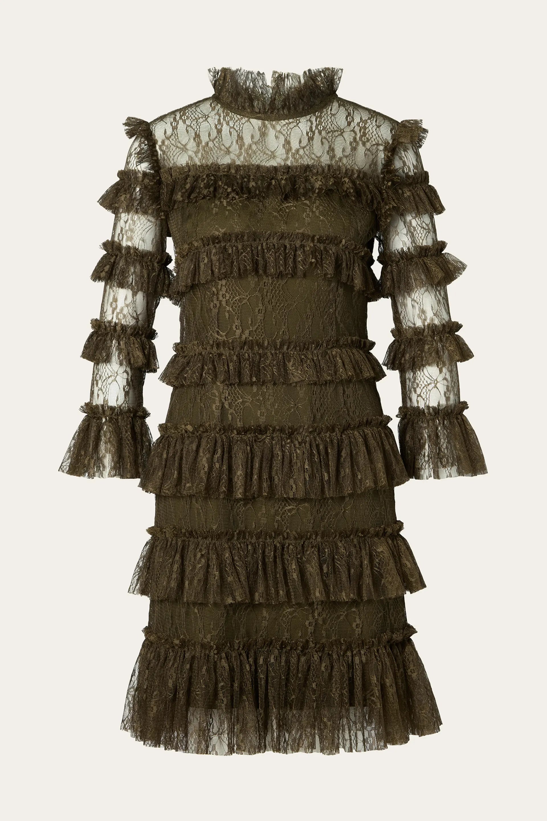 malina-naisten-mekko-carmine-frill-lace-mini-dress-tummanvihrea-2