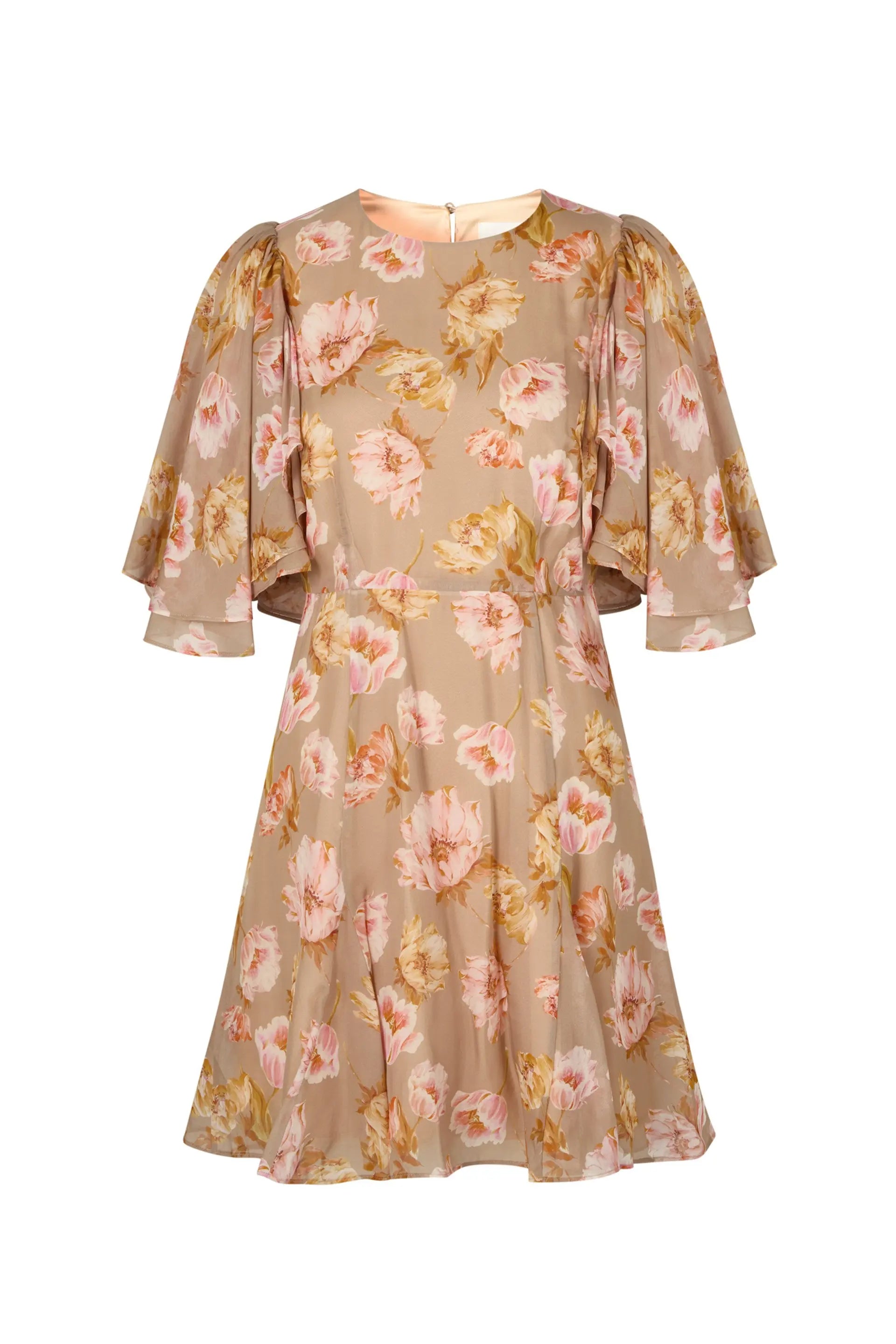 malina-naisten-mekko-ida-silk-blend-frill-sleeve-mini-dress-monivarinen-kuosi-2