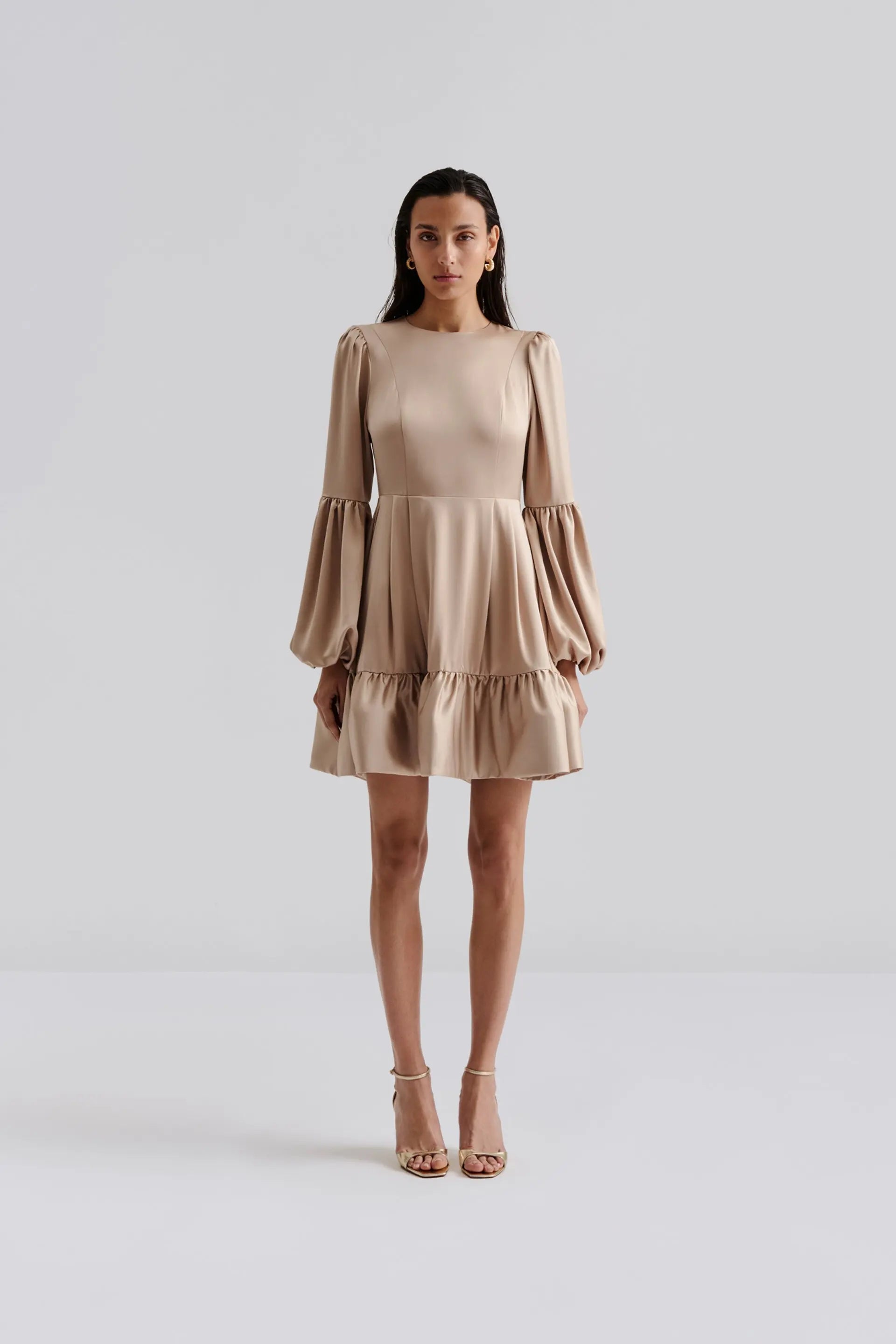 malina-naisten-mekko-jasmine-ruffled-mini-dress-beige-1