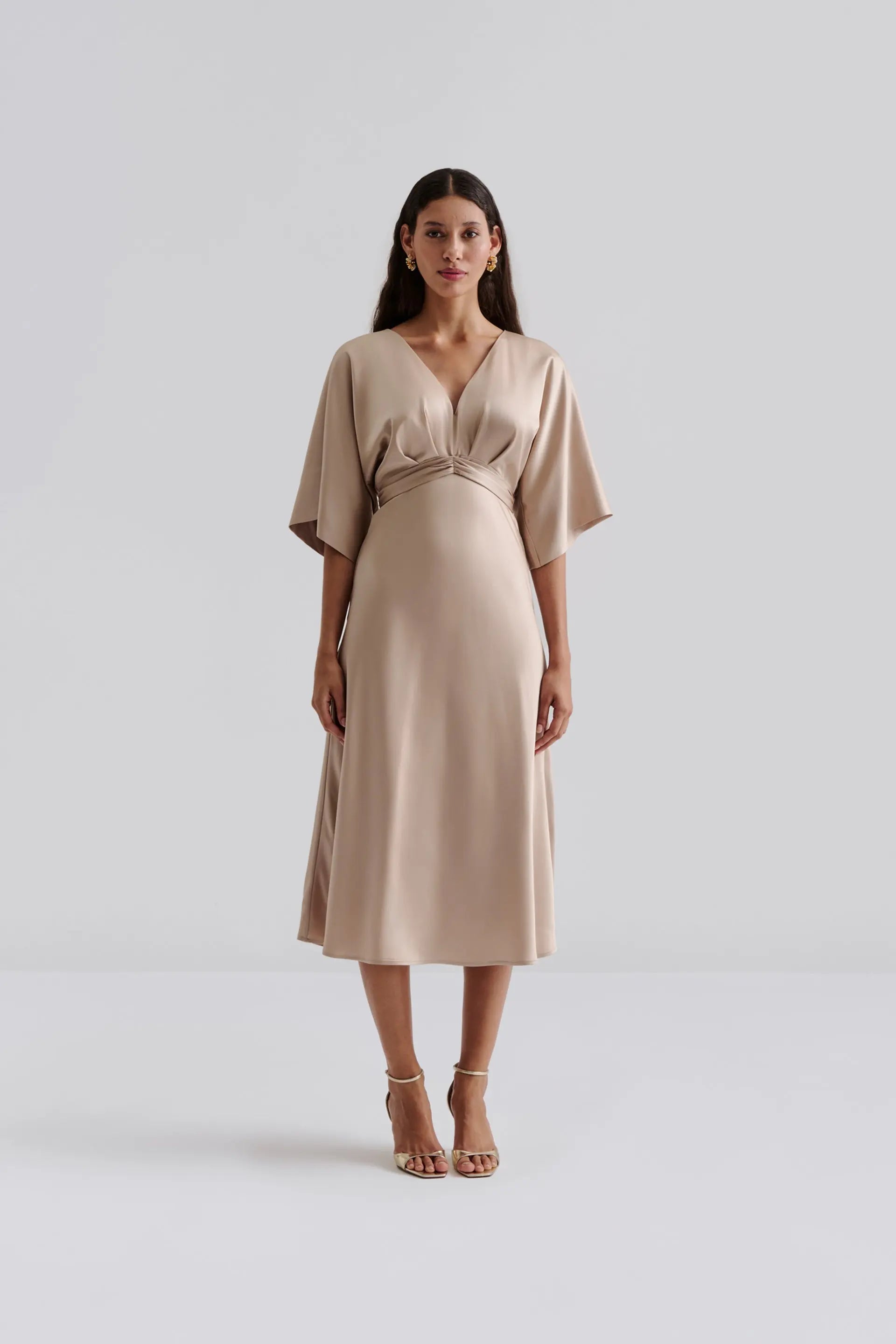 malina-naisten-mekko-juno-v-neck-satin-midi-dress-beige-1