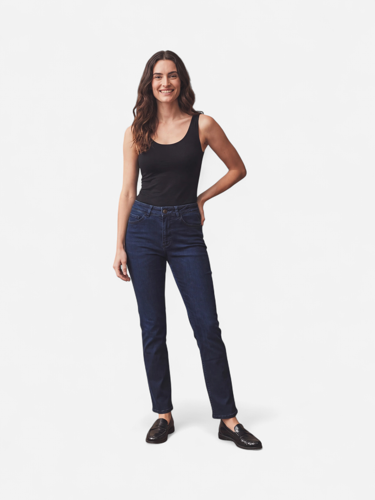 MANZA LONG STRAIGHT JEANS TUMMANSININEN - Kekäle.fi