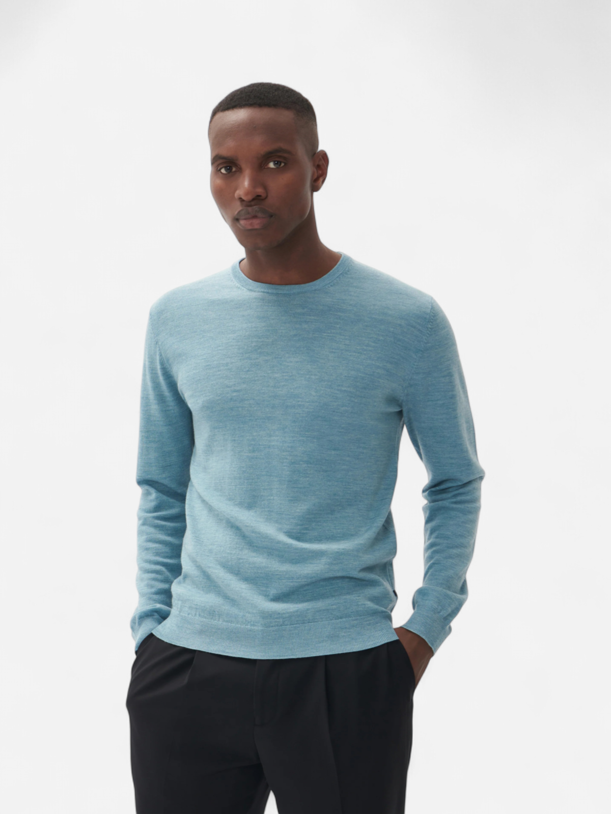 Matinique miesten neulepusero Margrate Merino Pullover, Oceanview Melange - Kekäle.fi