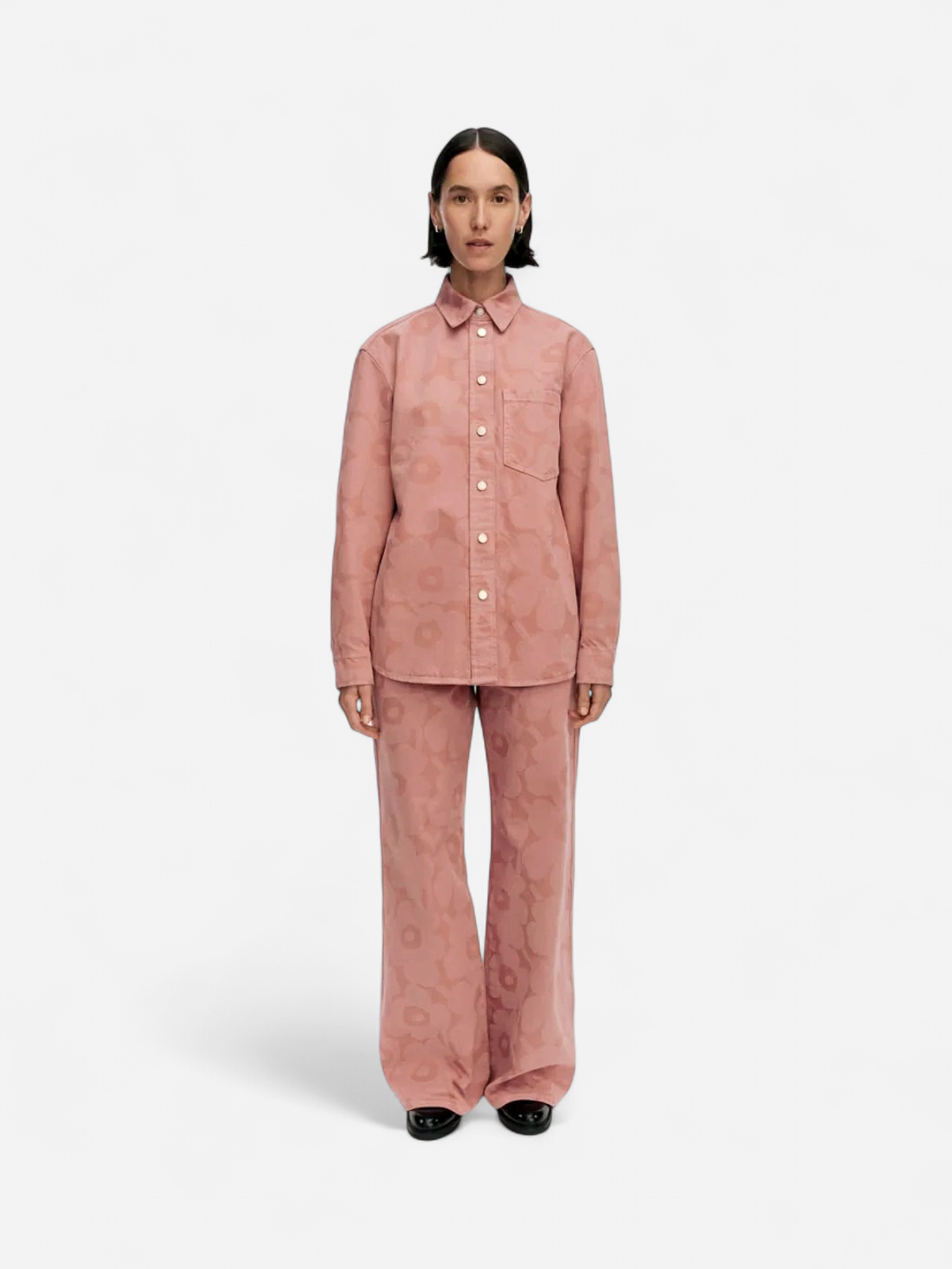 Marimekko naisten farkkupaita Maridenim Vaihe Unikko Paita, vaaleanpunainen - Kekäle.fi