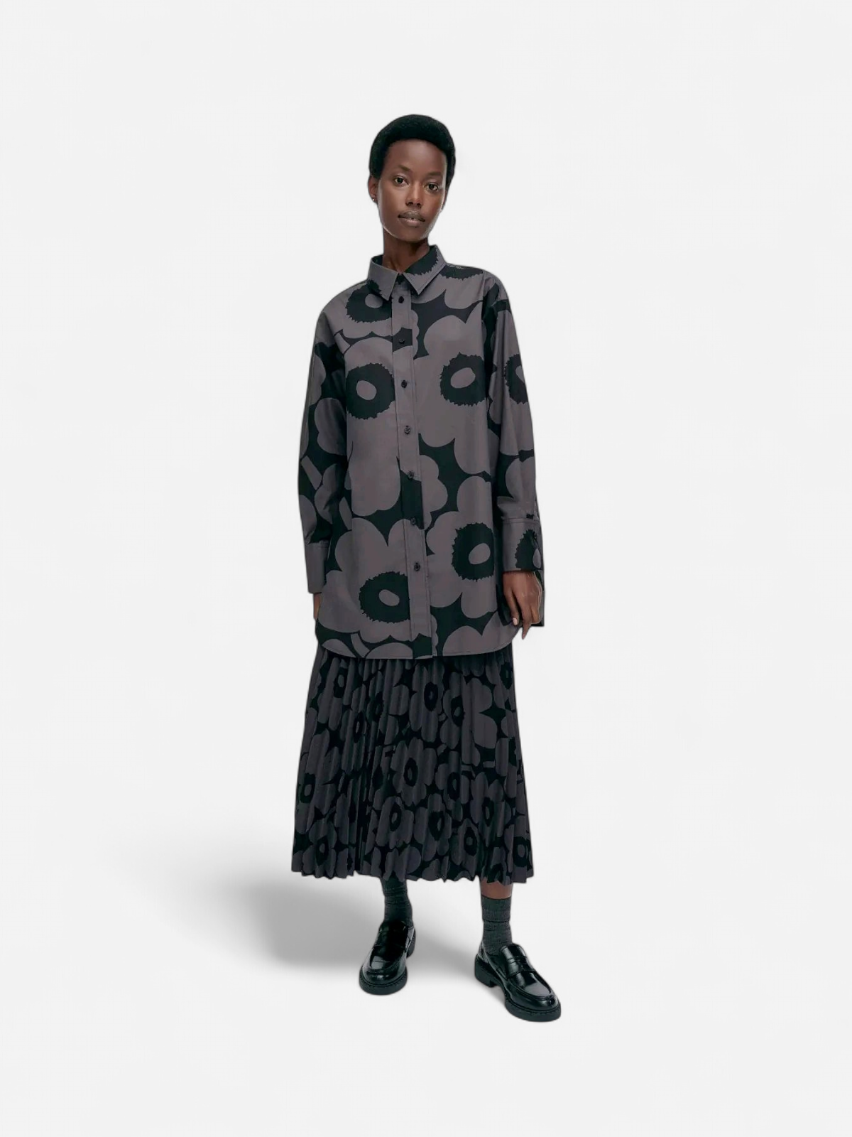 Marimekko naisten paita, NILA UNIKKO PUUVILLAPAITA Musta Kuosi - Kekäle.fi