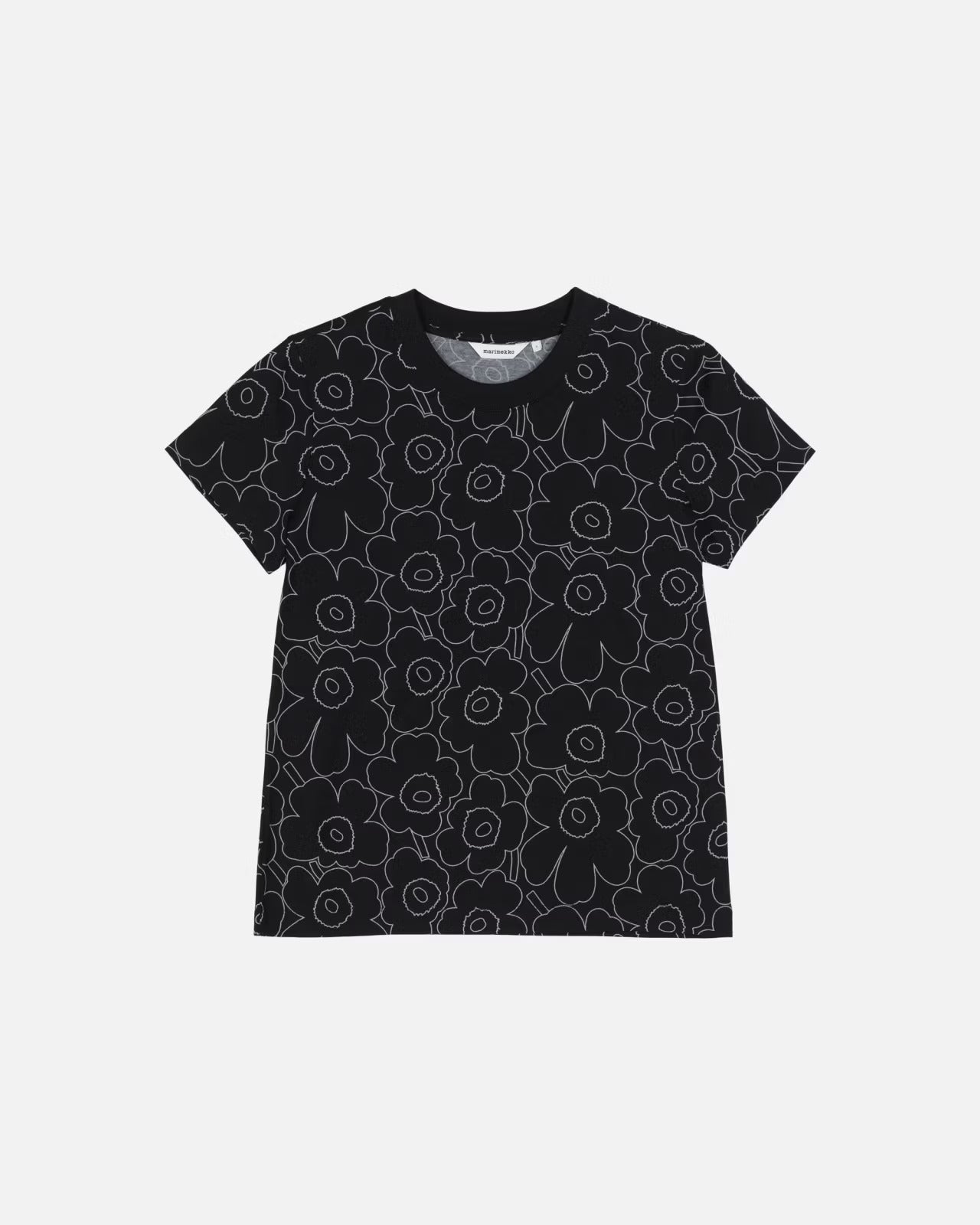 marimekko-naisten-t-paita-heleys-piirto-unikko-musta-kuosi-5