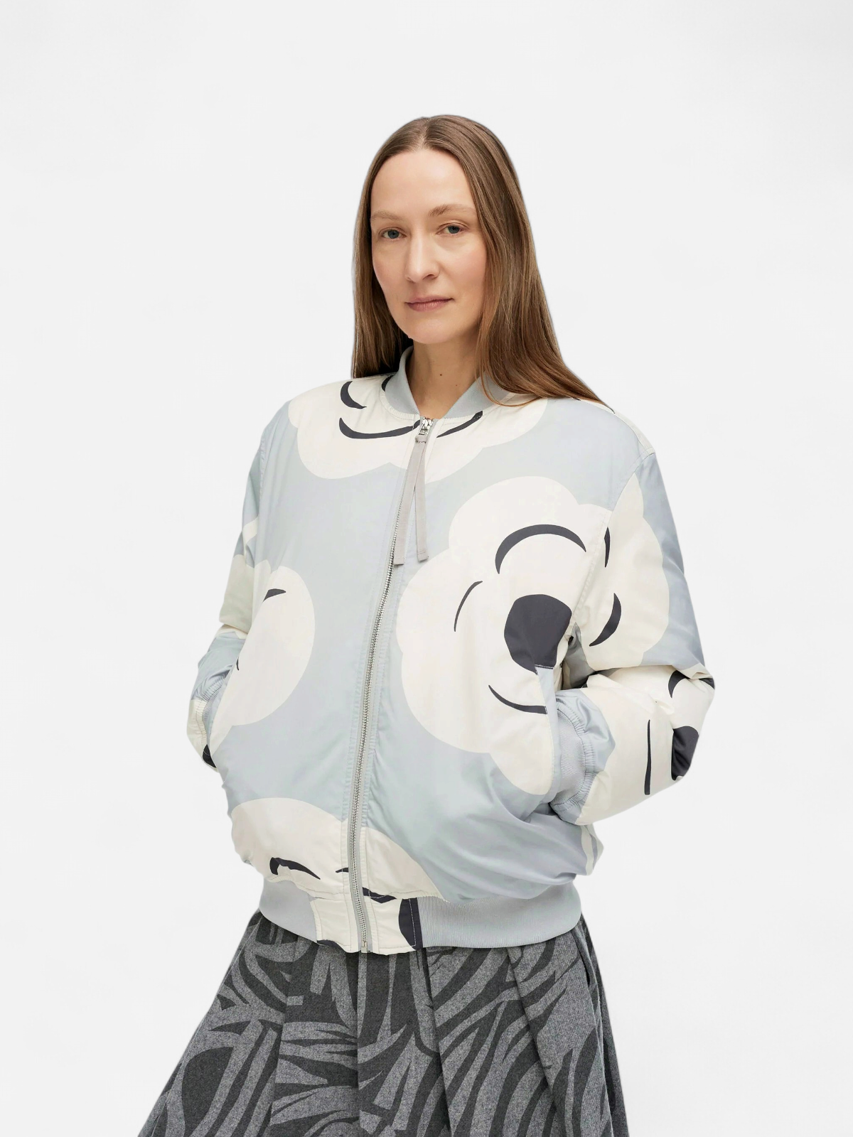 Marimekko naisten toppatakki BLOSSA TUMMA, Harmaa Kuosi - Kekäle.fi