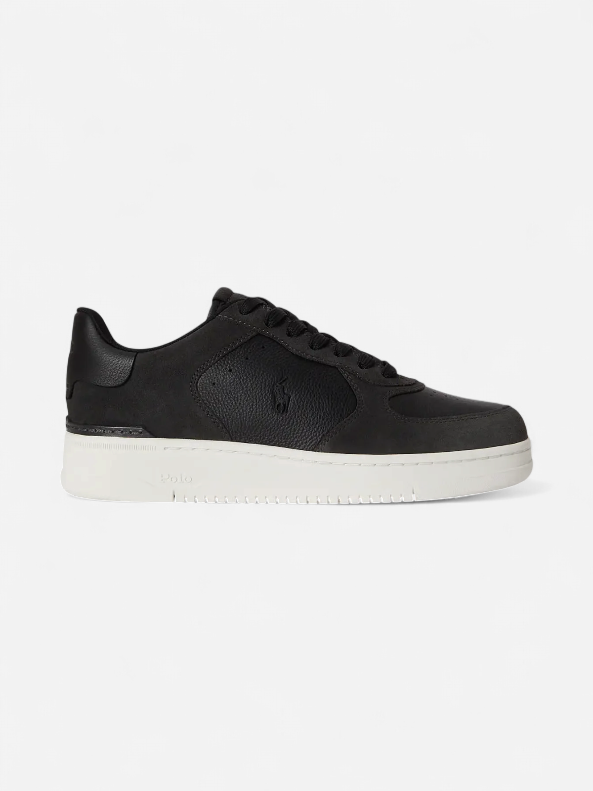 Polo Ralph Lauren miesten tennarit Masters Court Leather-Suede Trainer, musta - Kekäle.fi
