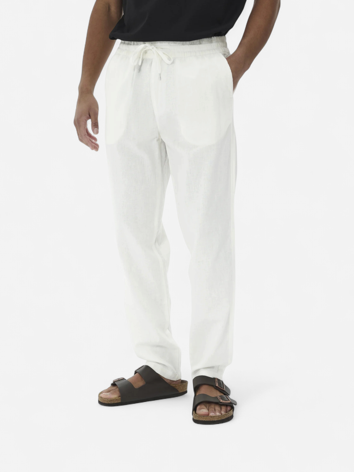Matinique miesten housut Barton Pant Linen Cotton, Broken White - Kekäle.fi