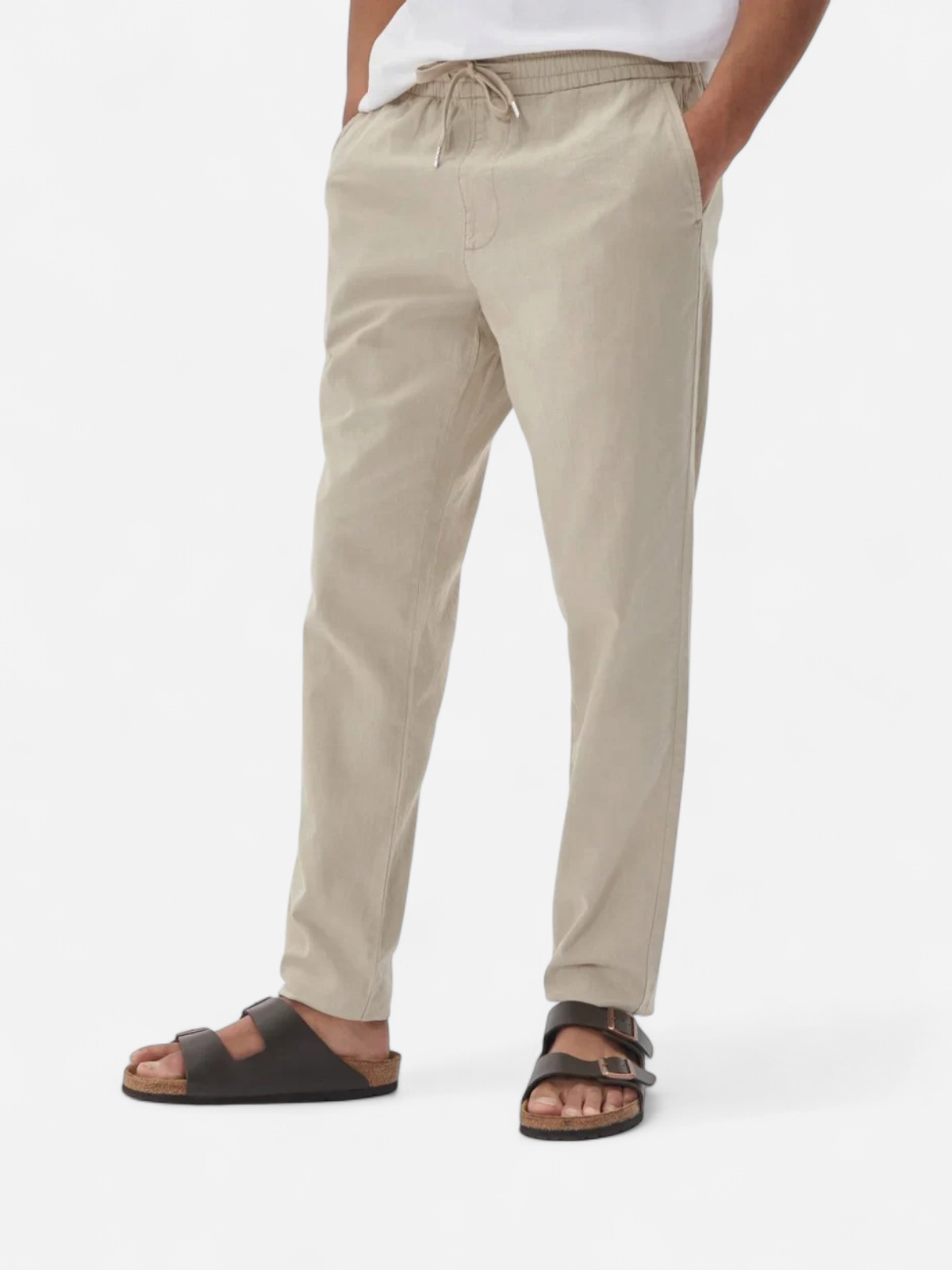 Matinique housut Barton Pant Linen Cotton, Plaza Taupe - Kekäle.fi