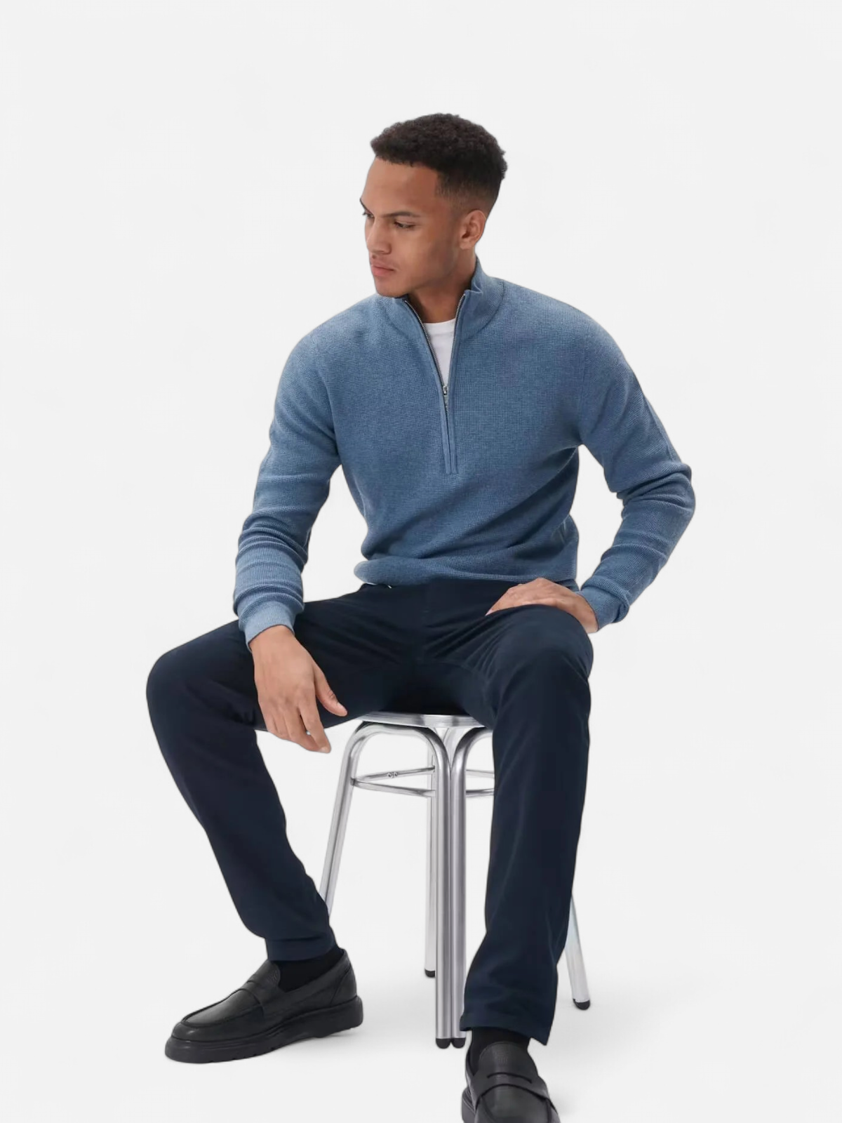 MATINIQUE miesten neulepusero, MALAGOON Z Captain's Blue Melange - Kekäle.fi