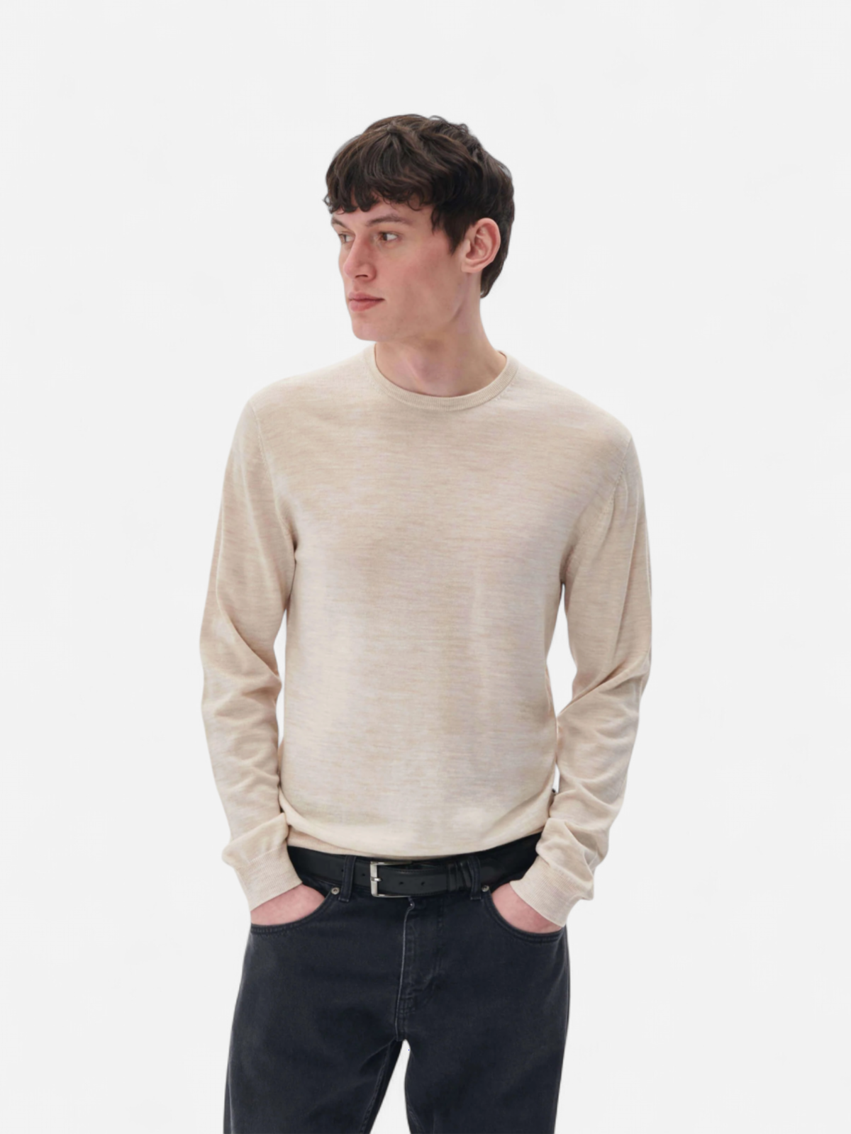 MATINIQUE Miesten Neulepusero, MARGRATE MERINO NOS Fog Melange - Kekäle.fi