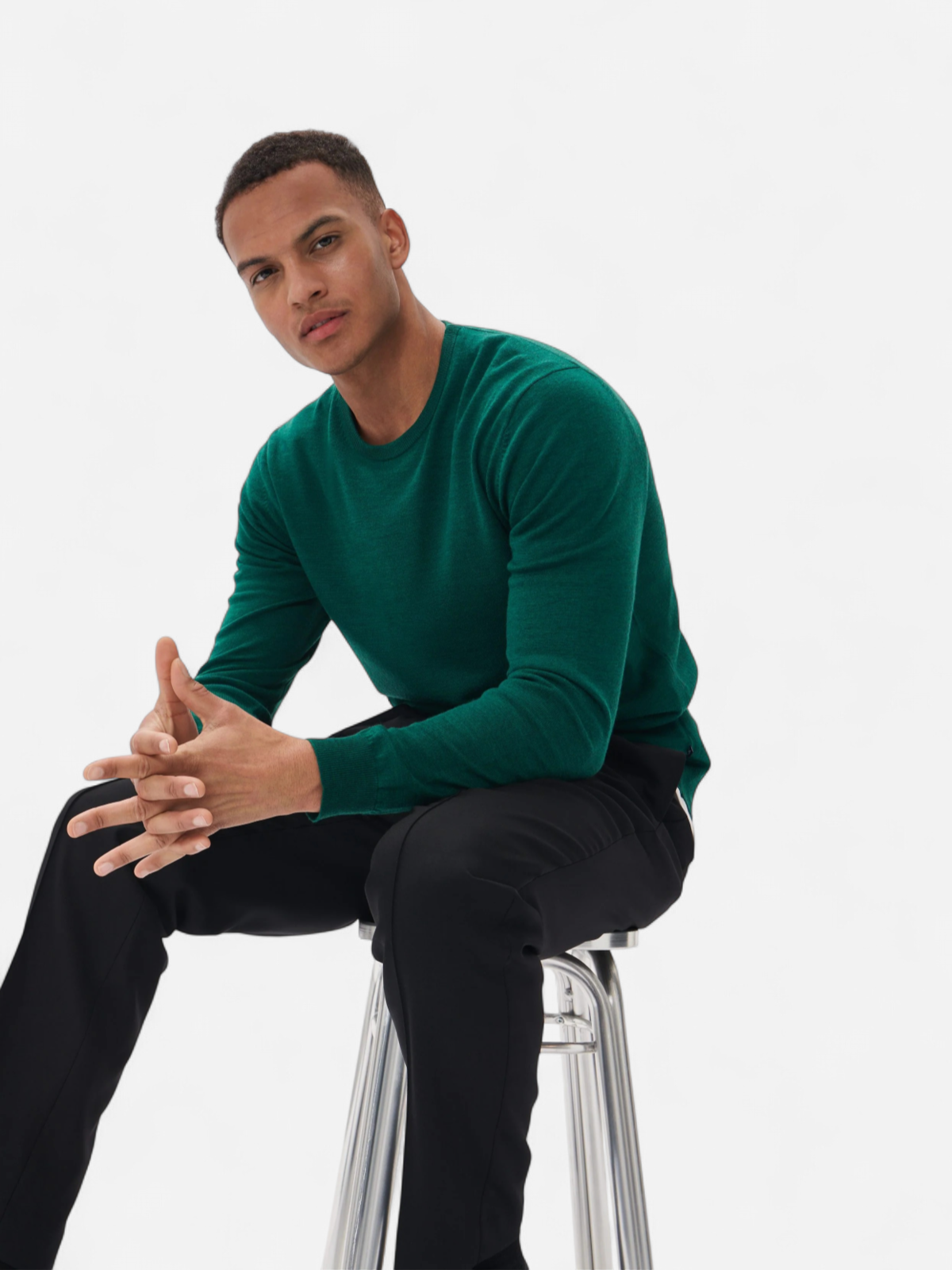 MATINIQUE Miesten Neulepusero, MARGRATE MERINO NOS Pine Green Melange - Kekäle.fi