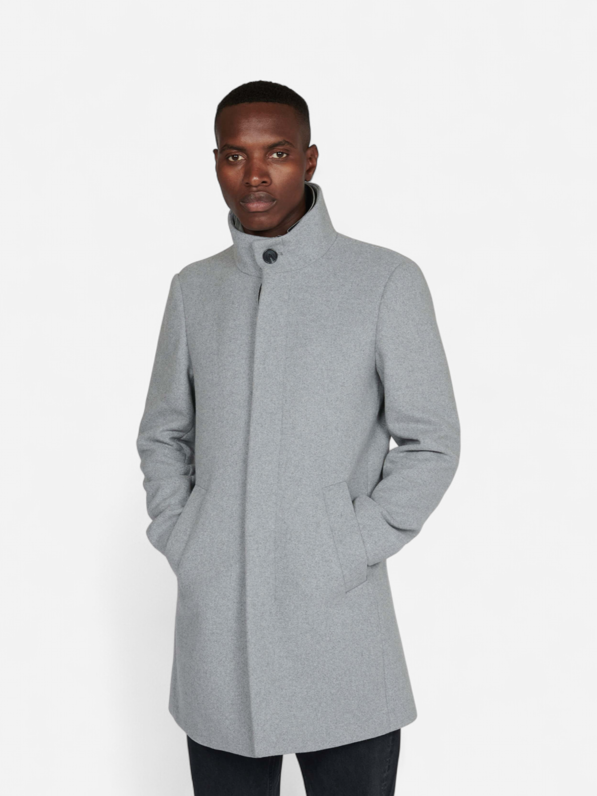 Matinique Miesten Villakangastakki, HARVEY WOOL COATT Light Grey Melange - Kekäle.fi