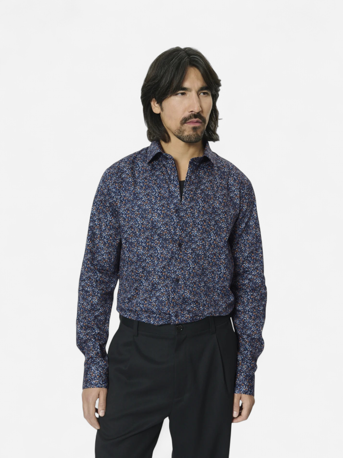 Matinique miesten kauluspaita MATrostol BN Cotton, Dark Navy - Kekäle.fi