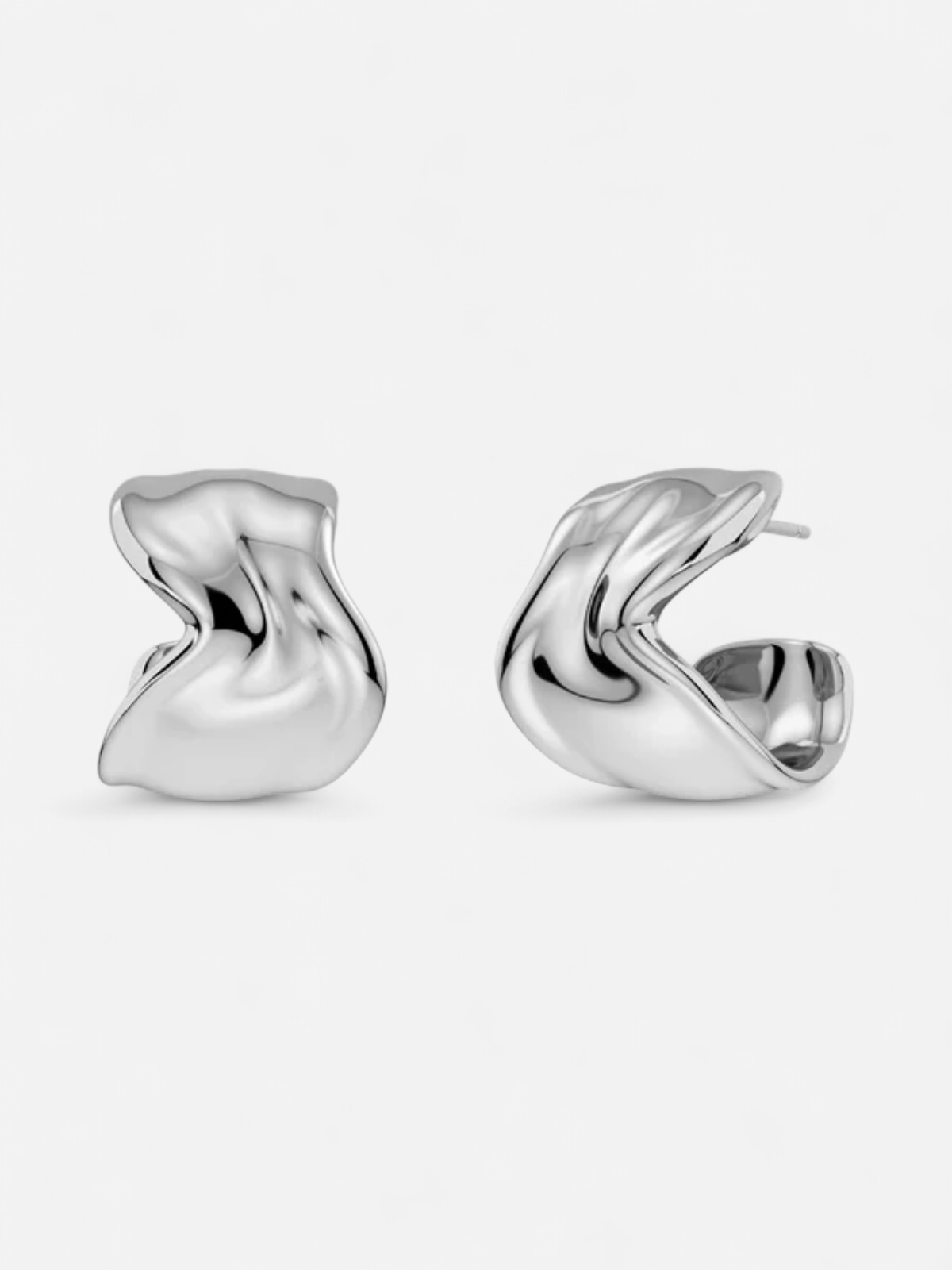 Edblad naisten korvakorut Melted Hoops L, hopea - Kekäle.fi