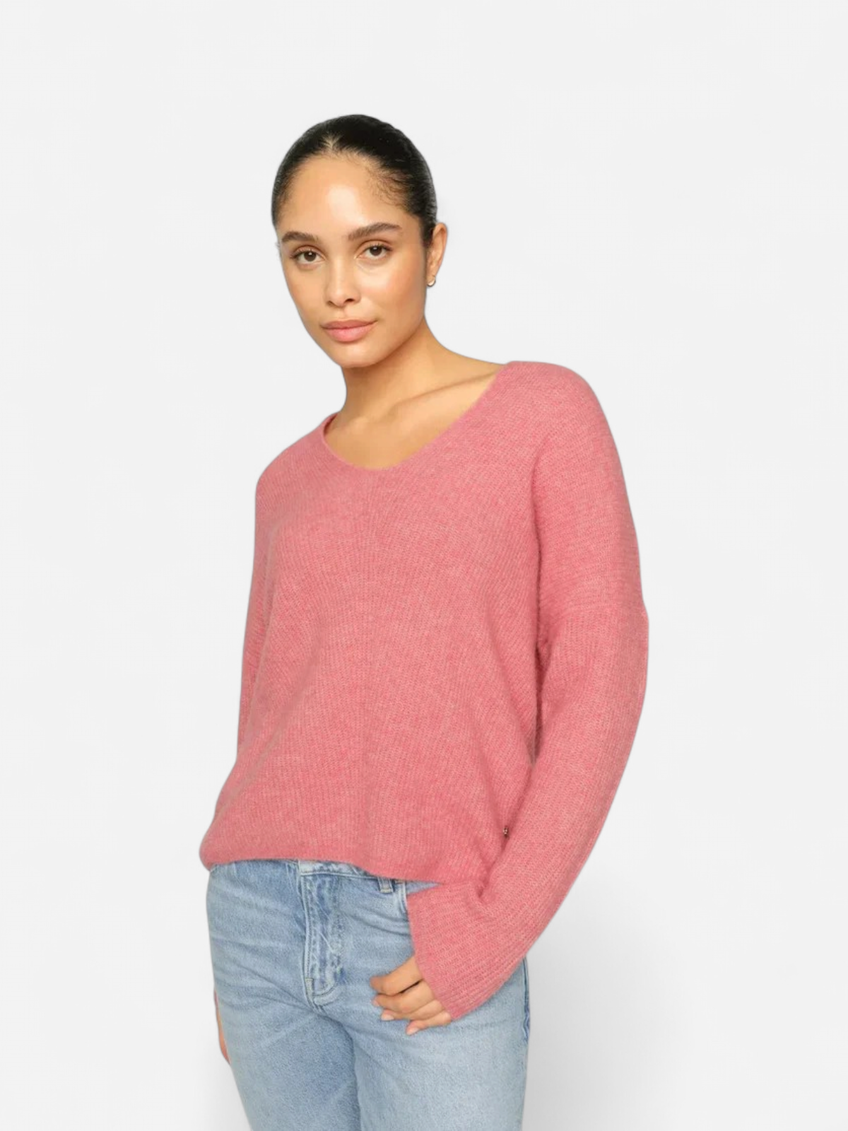 MMTHORA V-NECK KNIT PINKKI - Kekäle.fi