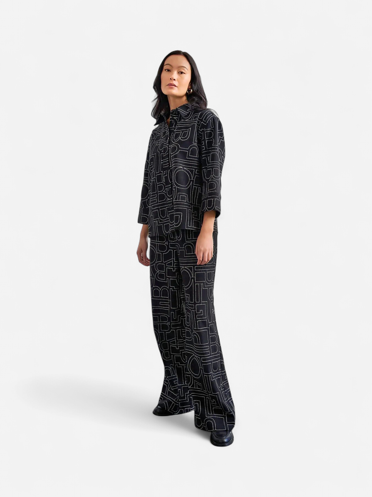 Philosophy Blues Original Naisten Suorat housut Mono Pants, musta kuosi - Kekäle.fi