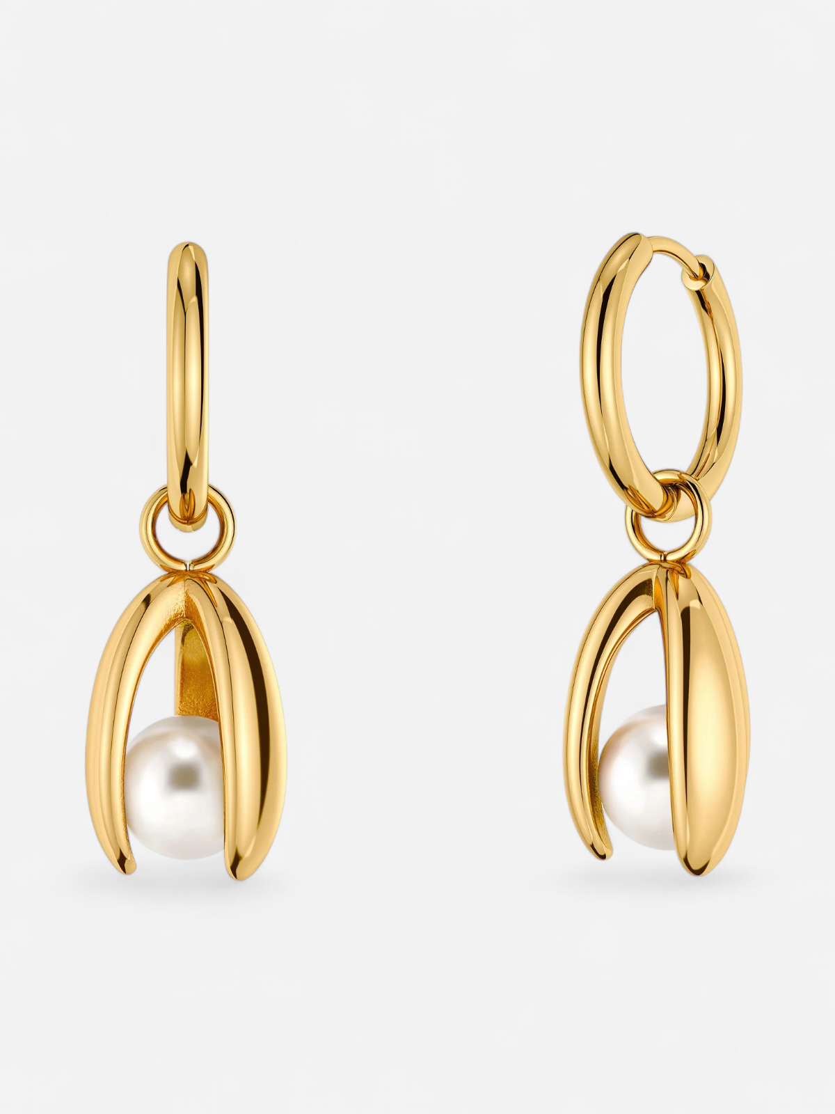 MOONRAVE HOOPS L GOLD Gold pleated - Kekäle.fi