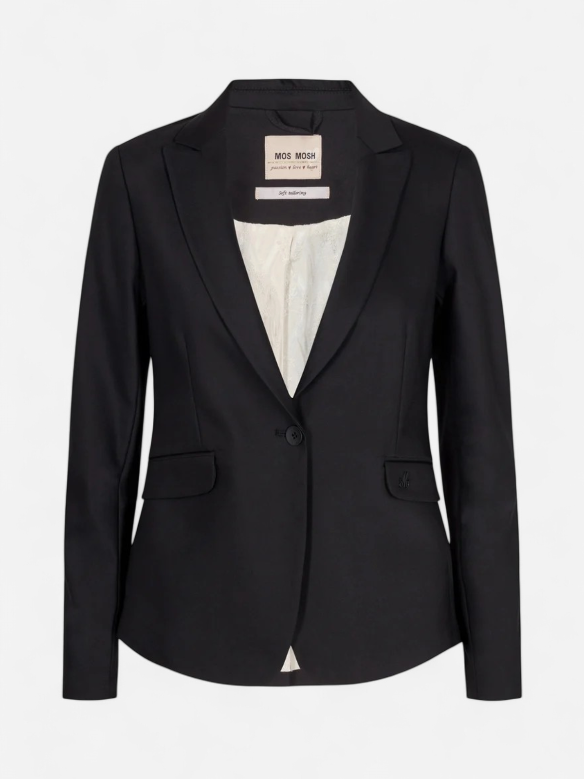 Mos Mosh Naisten Bleiseri, Blake Night Blazer Sustainable Musta - Kekäle.fi