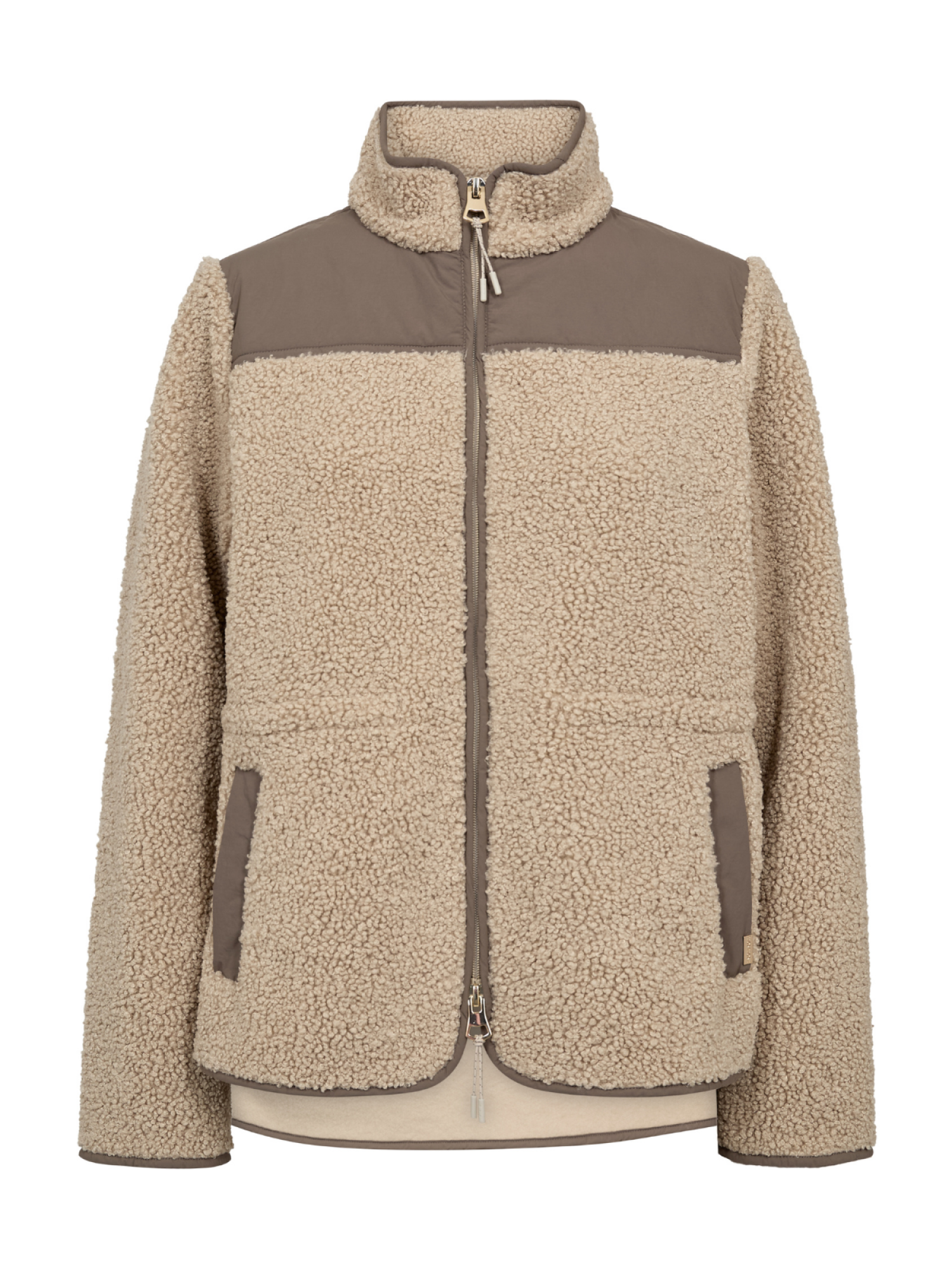 Mos Mosh naisten teddytakki Elisa Eli Teddy Jacket, vaalea beige