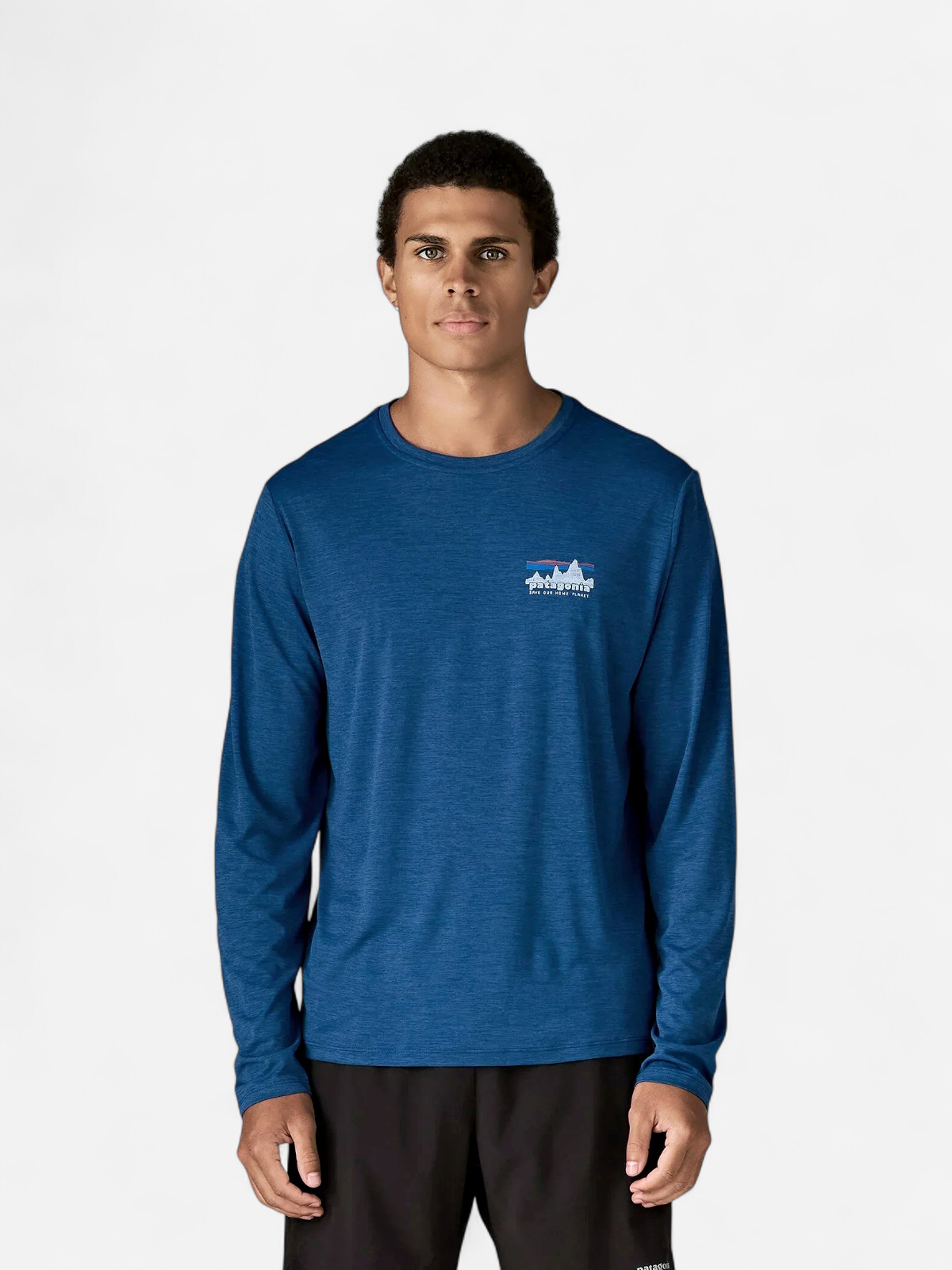 Patagonia miesten pitkähihainen paita M's L/S Cap Cool Daily Shirt - '73 Skyli, sininen - Kekäle.fi