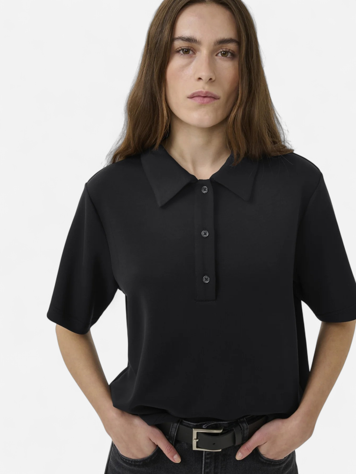 My Essential Wardrobe naisten paita MWHelle Polo Tee, musta - Kekäle.fi