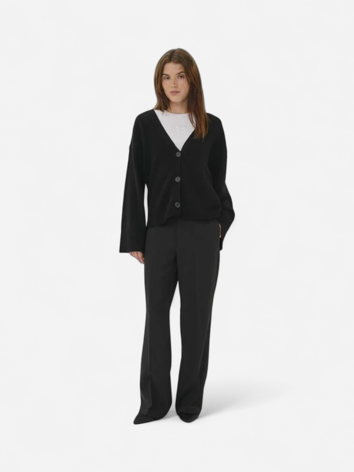 MY ESSENTIAL WARDROBE naisten suorat housut, THE TAILORED PANT Musta - Kekäle.fi