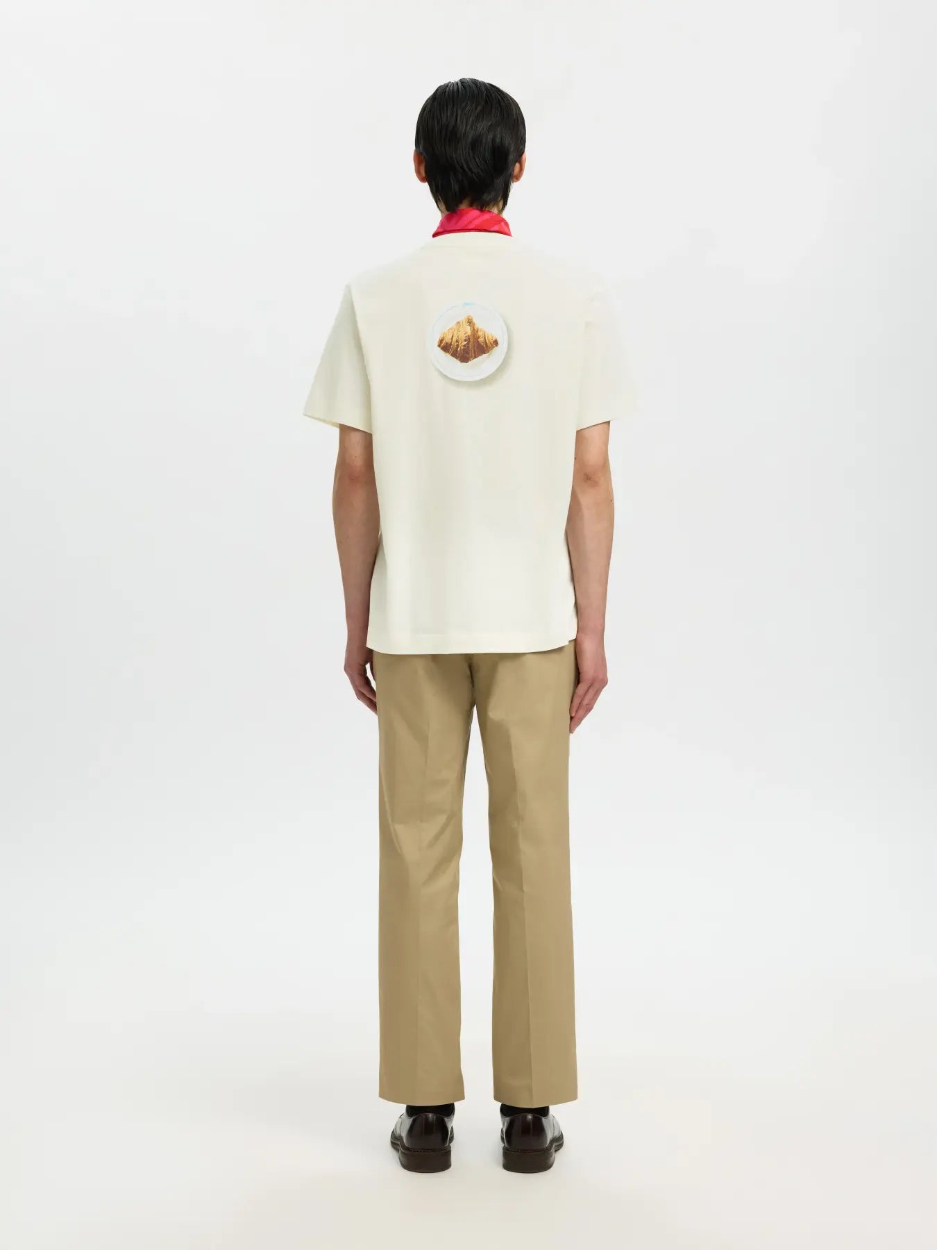 Selected miesten t-paita Slhelias Ss O-Neck Tee Hotel Amour, Egret
