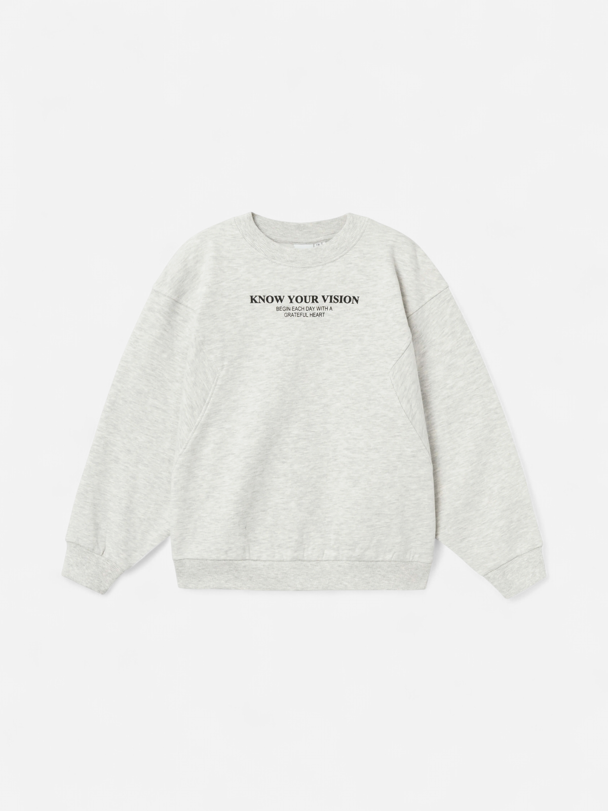 Name It Lasten Collegepaita, NKFNAKONNI LS RLX SWEAT Vaaleanharmaa - Kekäle.fi