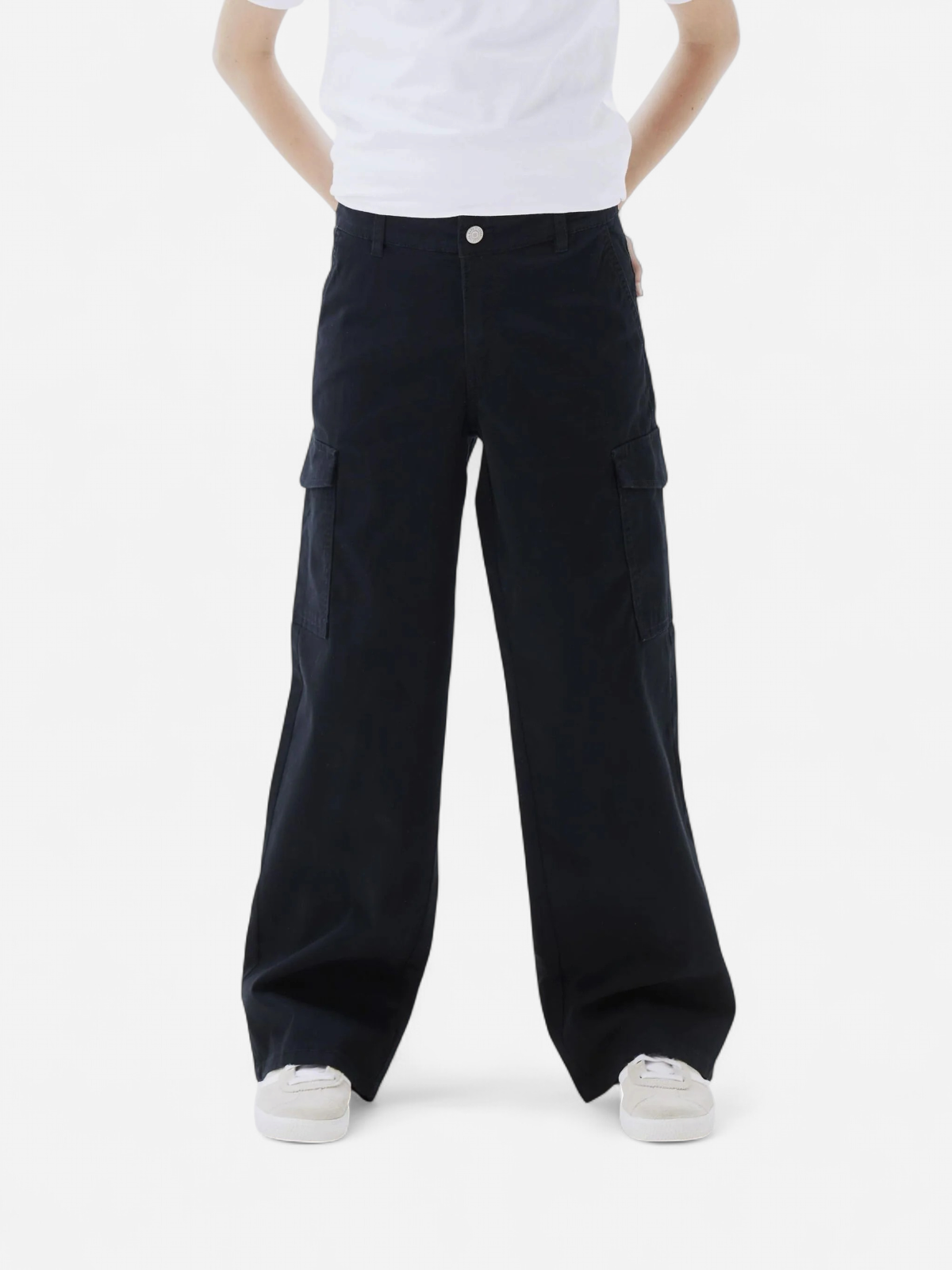 Name It lasten cargohousut Wide Fit Cargo Trousers, musta - Kekäle.fi