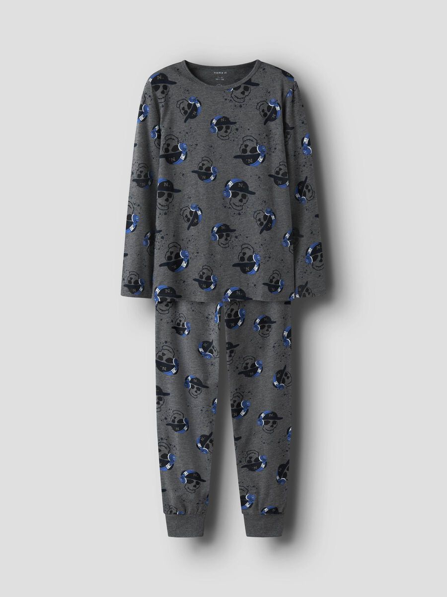 name-it-lasten-pyjama-nkmnightset-dark-grey-skull-tummanharmaa-2