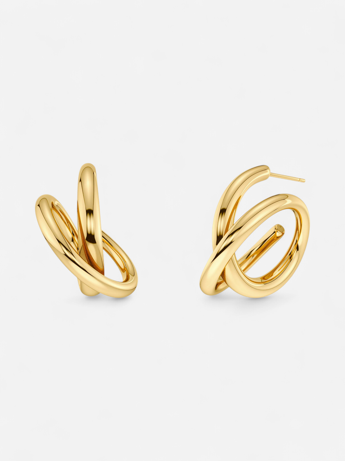 NOUVEAU HOOPS L GOLD Gold pleated - Kekäle.fi