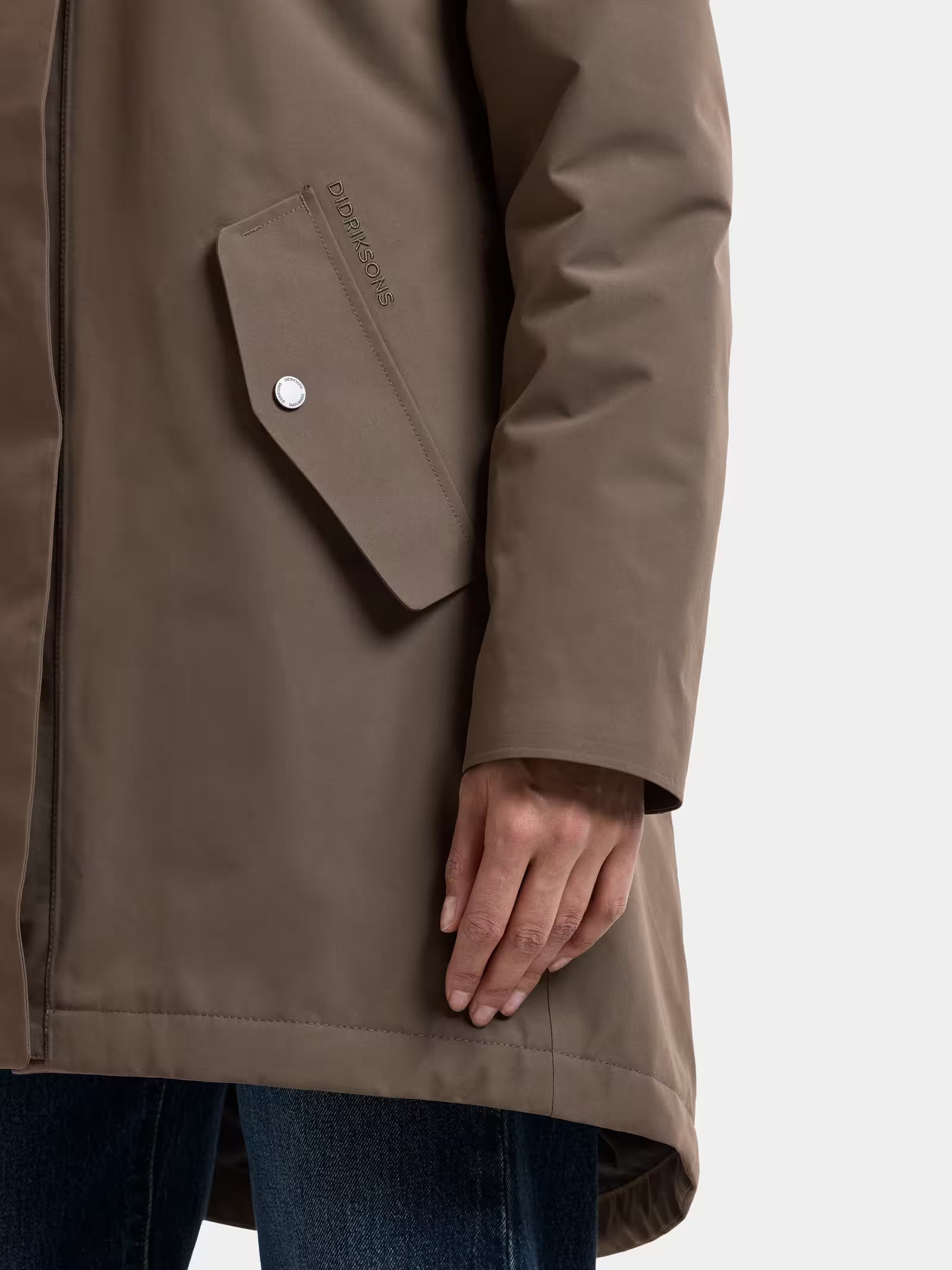 Didriksons naisten parkatakki Alana Parka, harmaanruskea