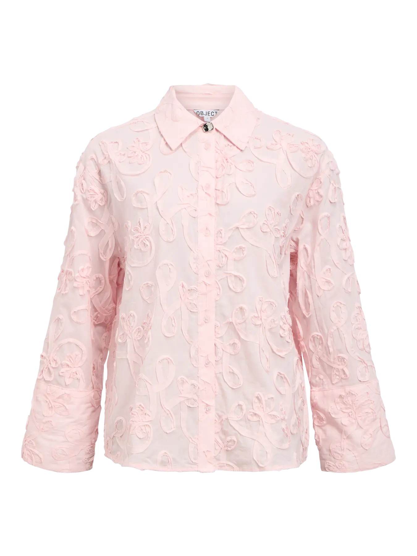 Object naisten paitapusero OBJRoya L/S LO Shirt 144, Pale Lilac