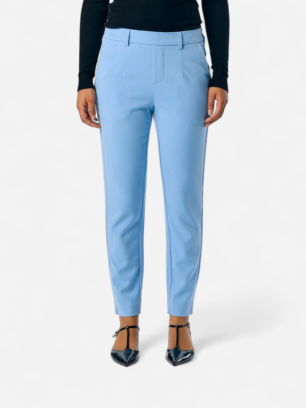 Object Naisten Housut, Objlisa Slim Pant NOOS Cornflower Blue - Kekäle.fi