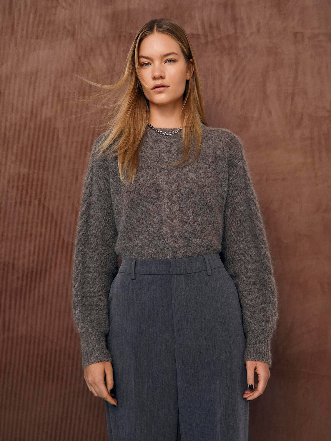 Object - Objnete Lo Knit Cardigan - 4601882 Morel Melange