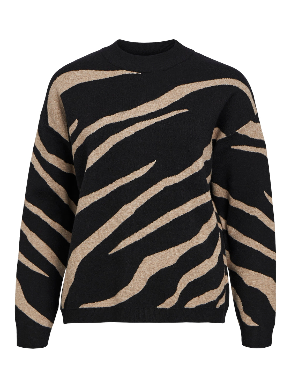 object-naisten-neule-objray-lo-l-s-knit-pullover-aop-noos-musta-kuosi-1