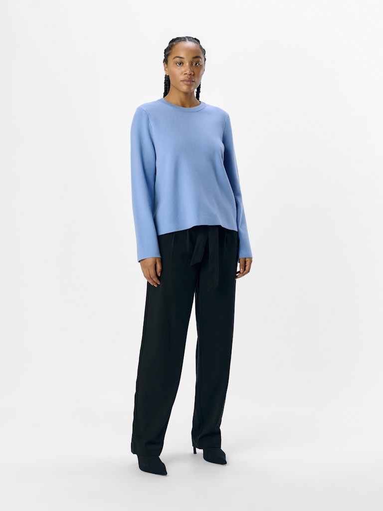 object-naisten-neule-objreynard-square-sleeve-o-neck-cornflower-blue-4