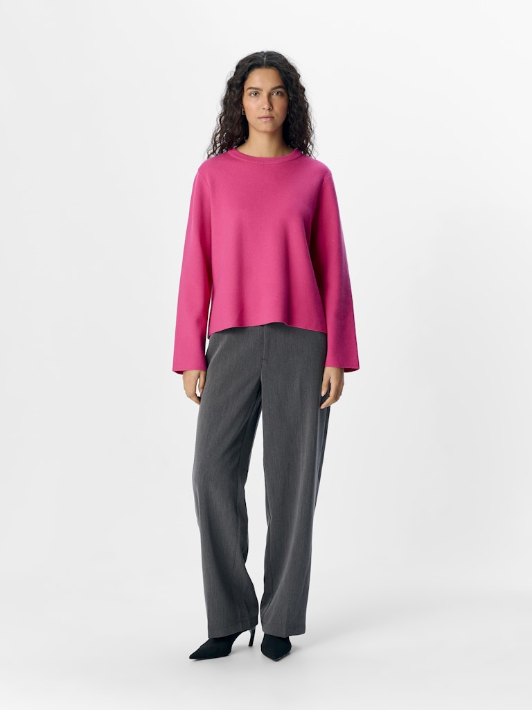 object-naisten-neule-objreynard-square-sleeve-o-neck-raspberry-sorbet-4