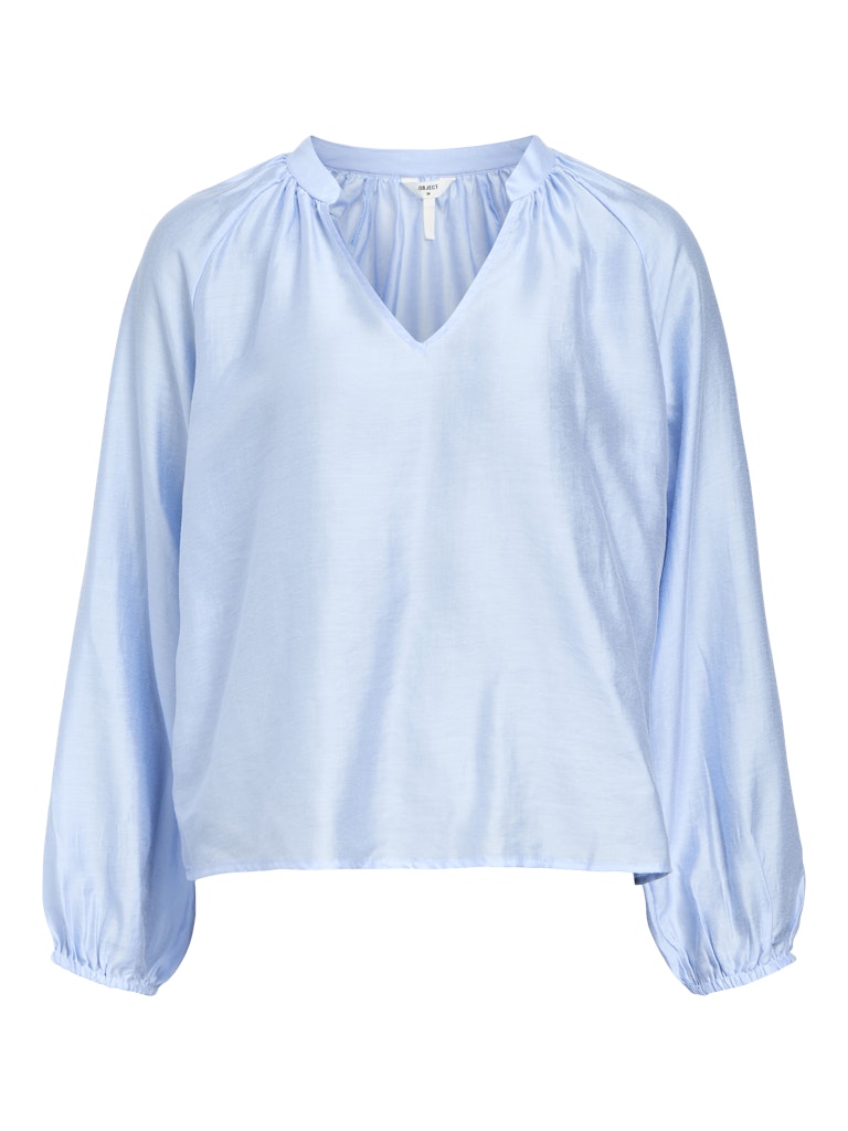 object-naisten-pusero-objheidi-l-s-lo-v-neck-top-cornflower-blue-3